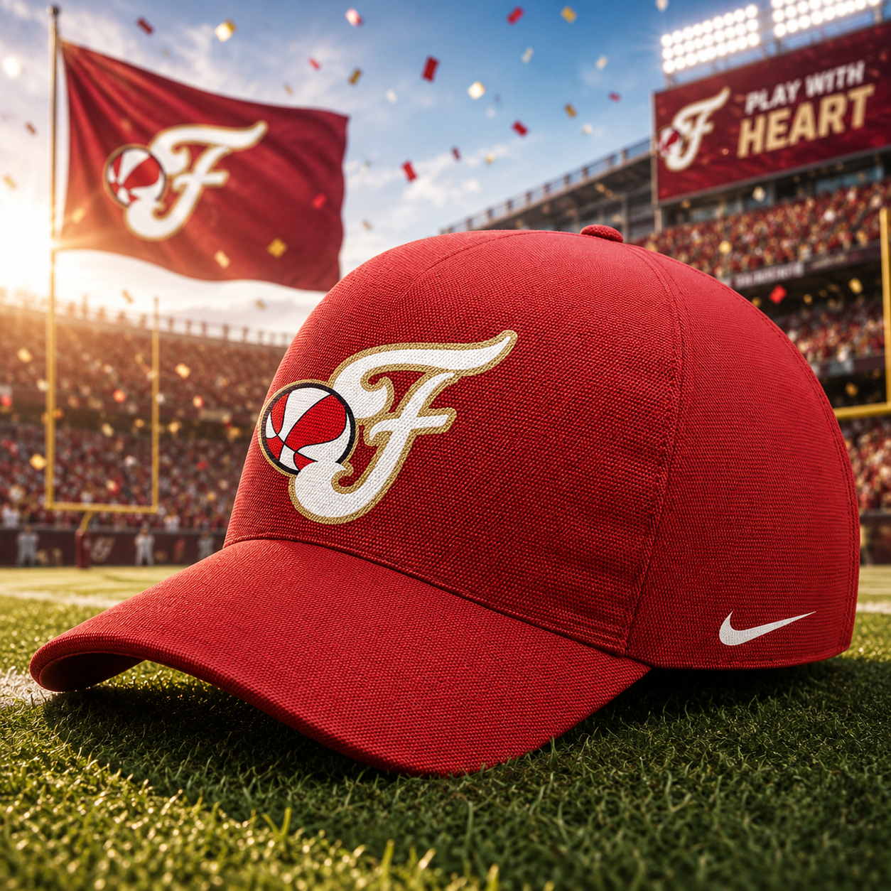 Football Team Inspired National Purple Heart Day Baseball Cap