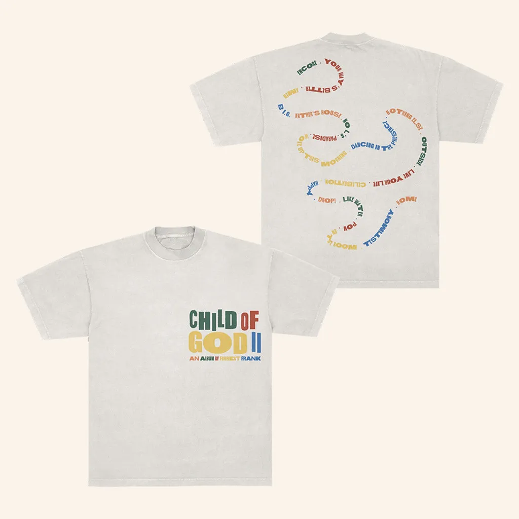 Forrest Frank Merch Child Of God II Tracklist Natural TShirt Forrest Frank Tour Merch For Fans