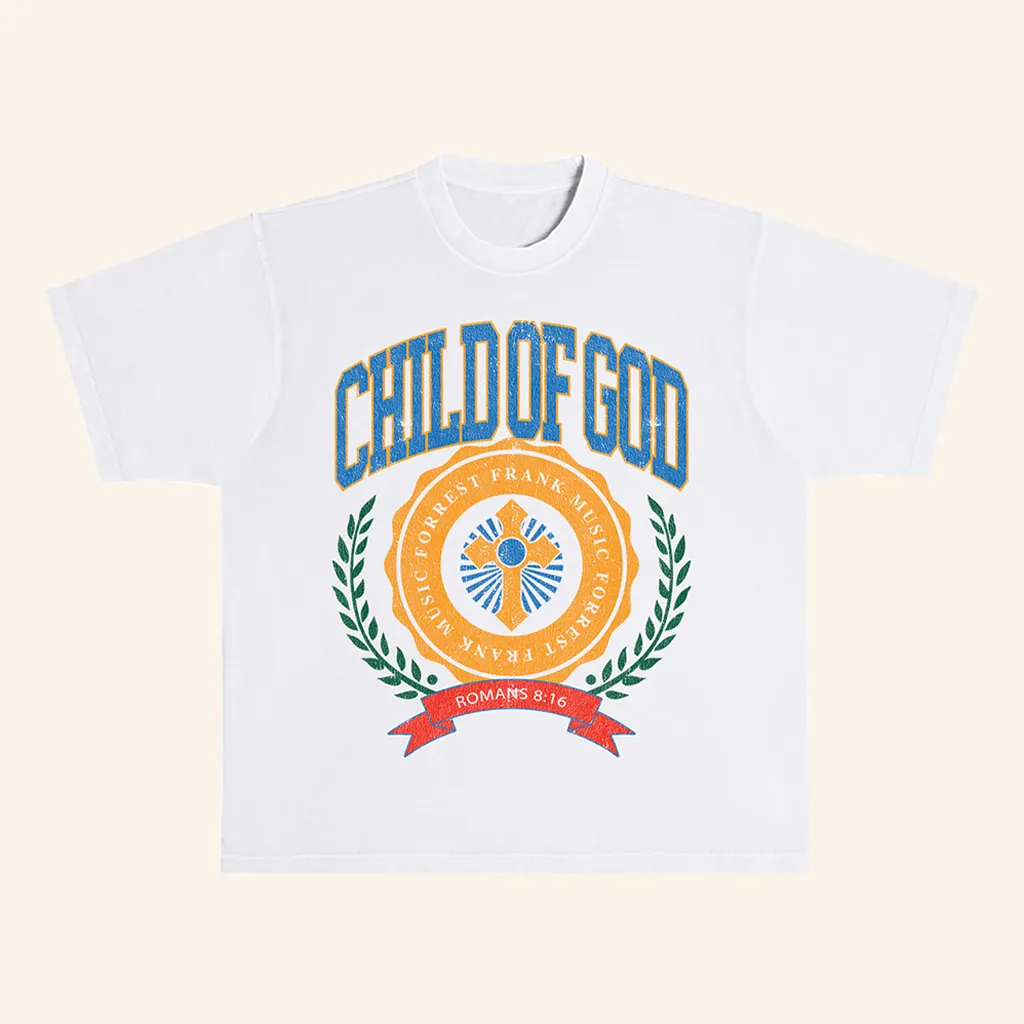 Forrest Frank Merch Child Of God Shirt COG Crest White TShirt Forrest Frank Tour Merch