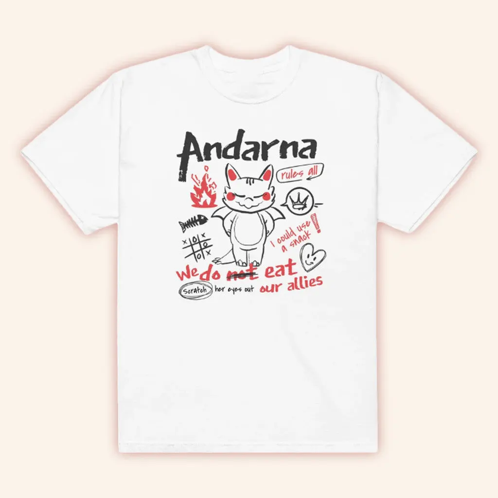 Fourth Wing Merch Andarna TShirt Gifts For Friends