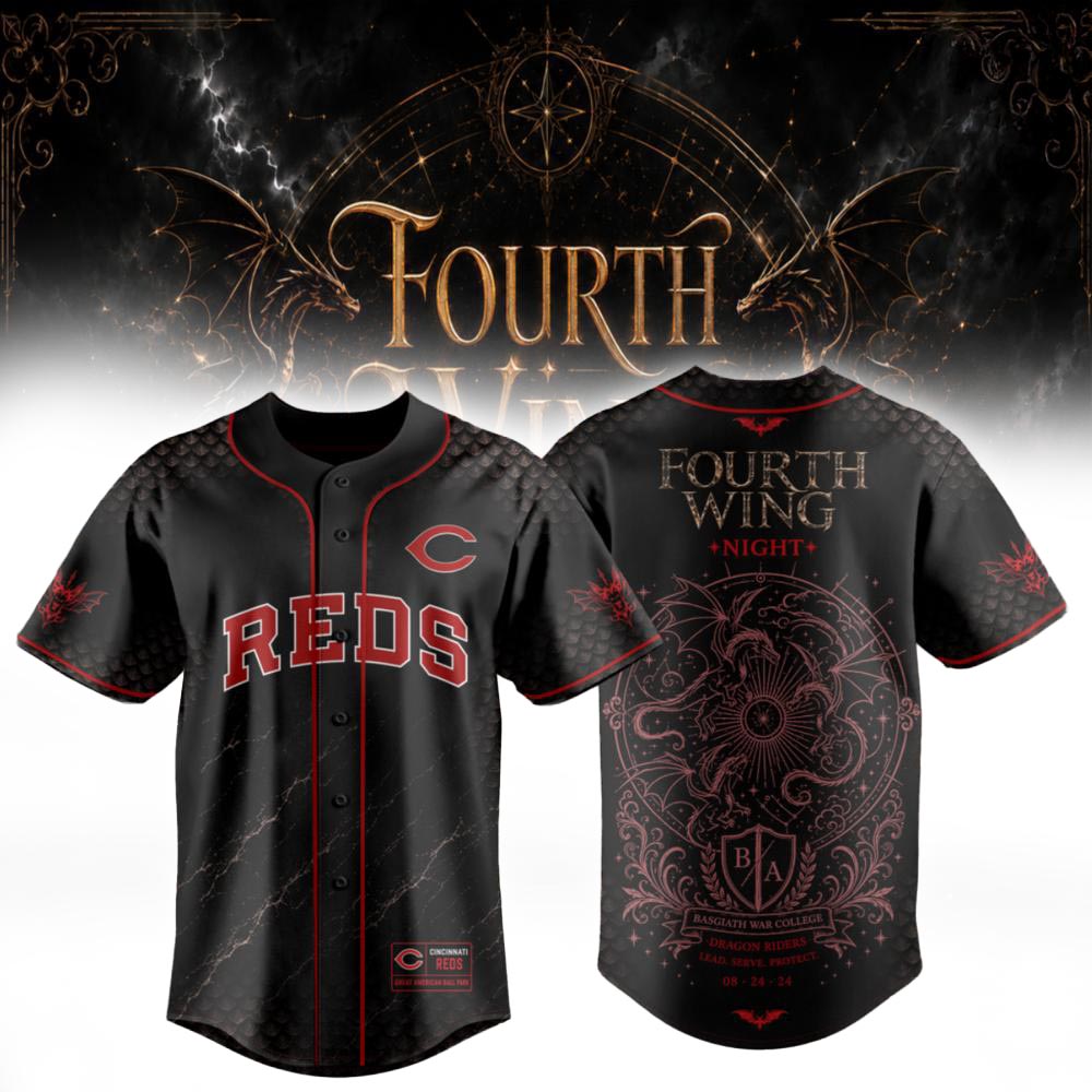 Fourth Wing Night Cincinnati Reds Dragon Rider 2026 Baseball Jersey Fantasy Fan Gift 1 - Unicasport Fourth Wing Night Cincinnati Reds Dragon Rider 2026 Baseball Jersey Fantasy Fan Gift