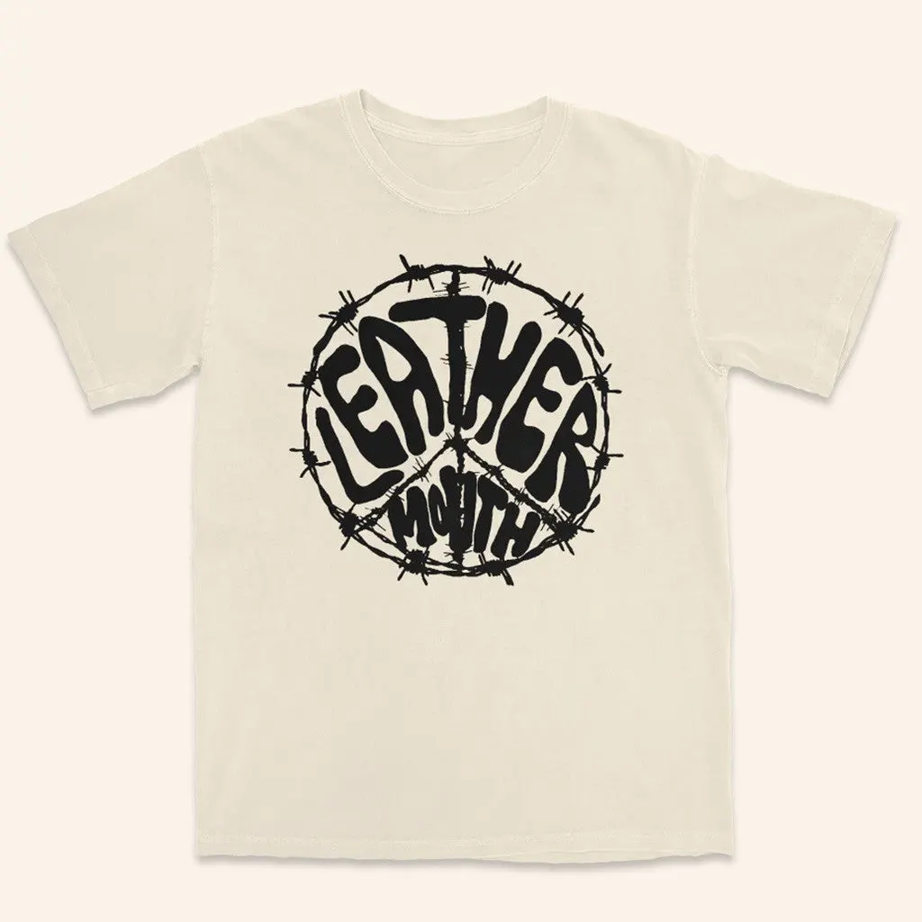 Frank Iero Merch Barbed Wire Peace TShirt Black Gifts For Dudes