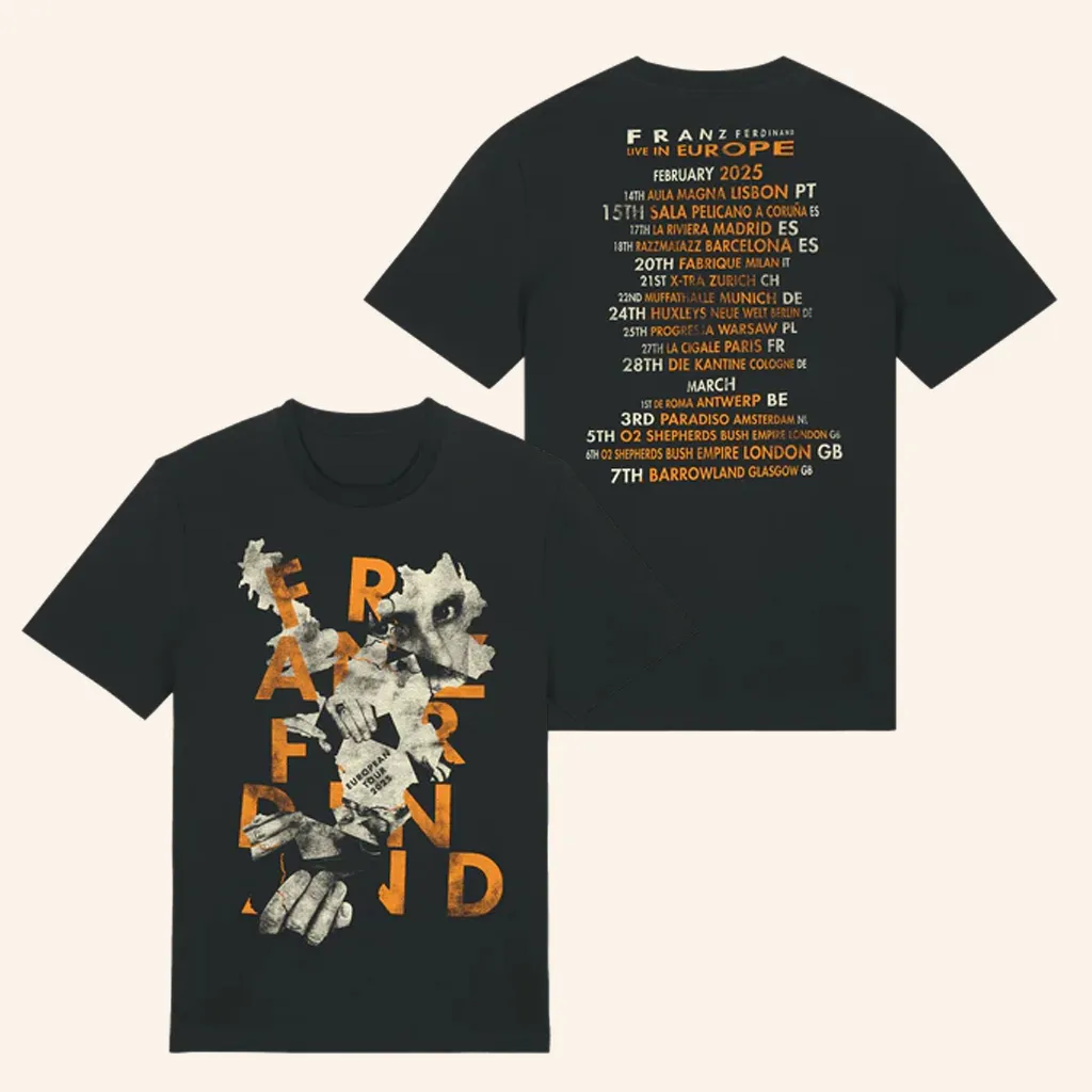 Franz Ferdinand Merch EU UK Tour TShirt Christmas Present Ideas For Him