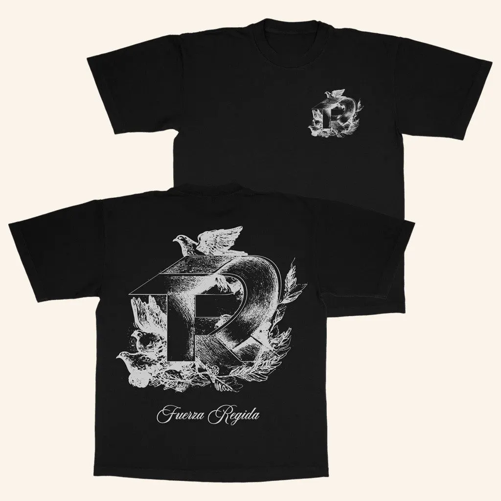 Fuerza Regida Merch Dove Black TShirt Gift Ideas For Music Lovers
