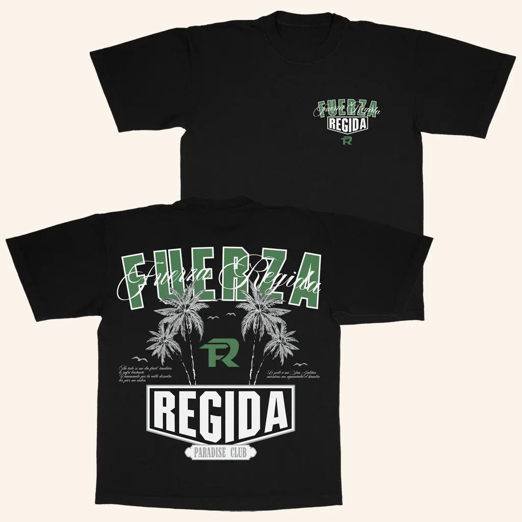 Fuerza Regida Merch Palms Paradise Black TShirt Present For Husband
