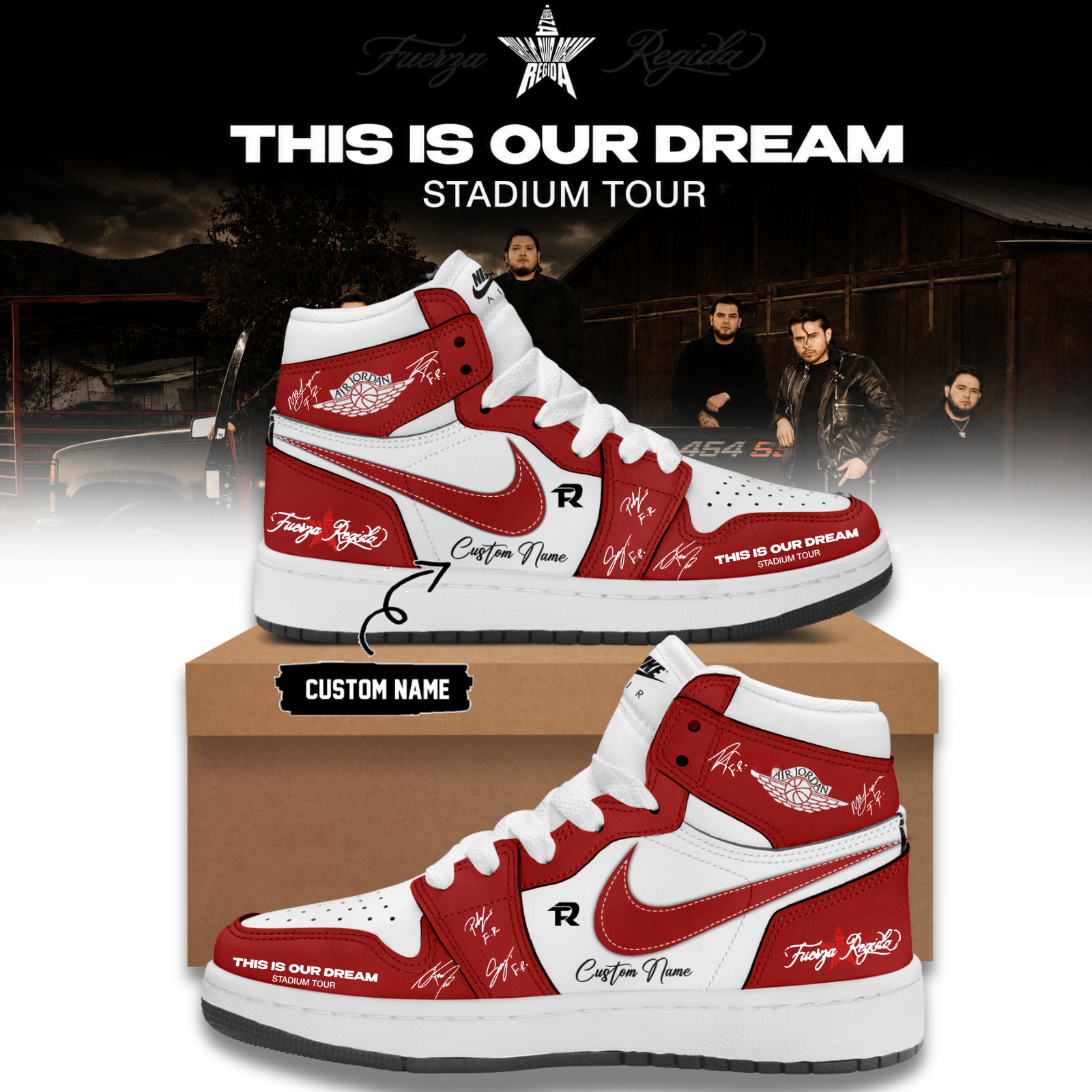 Fuerza Regida This Is Our Dream Stadium Tour 2026 Collector Fan Sneakers