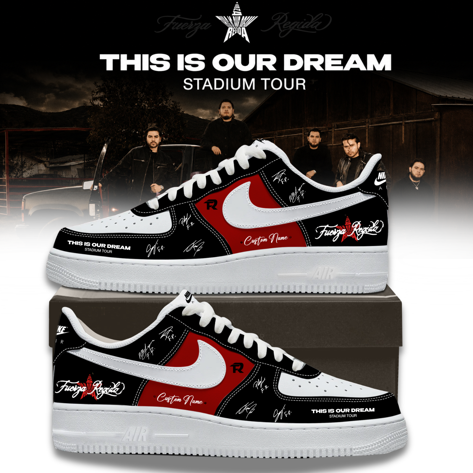Fuerza Regida This Is Our Dream Stadium Tour 2026 Collector Tour Shoes