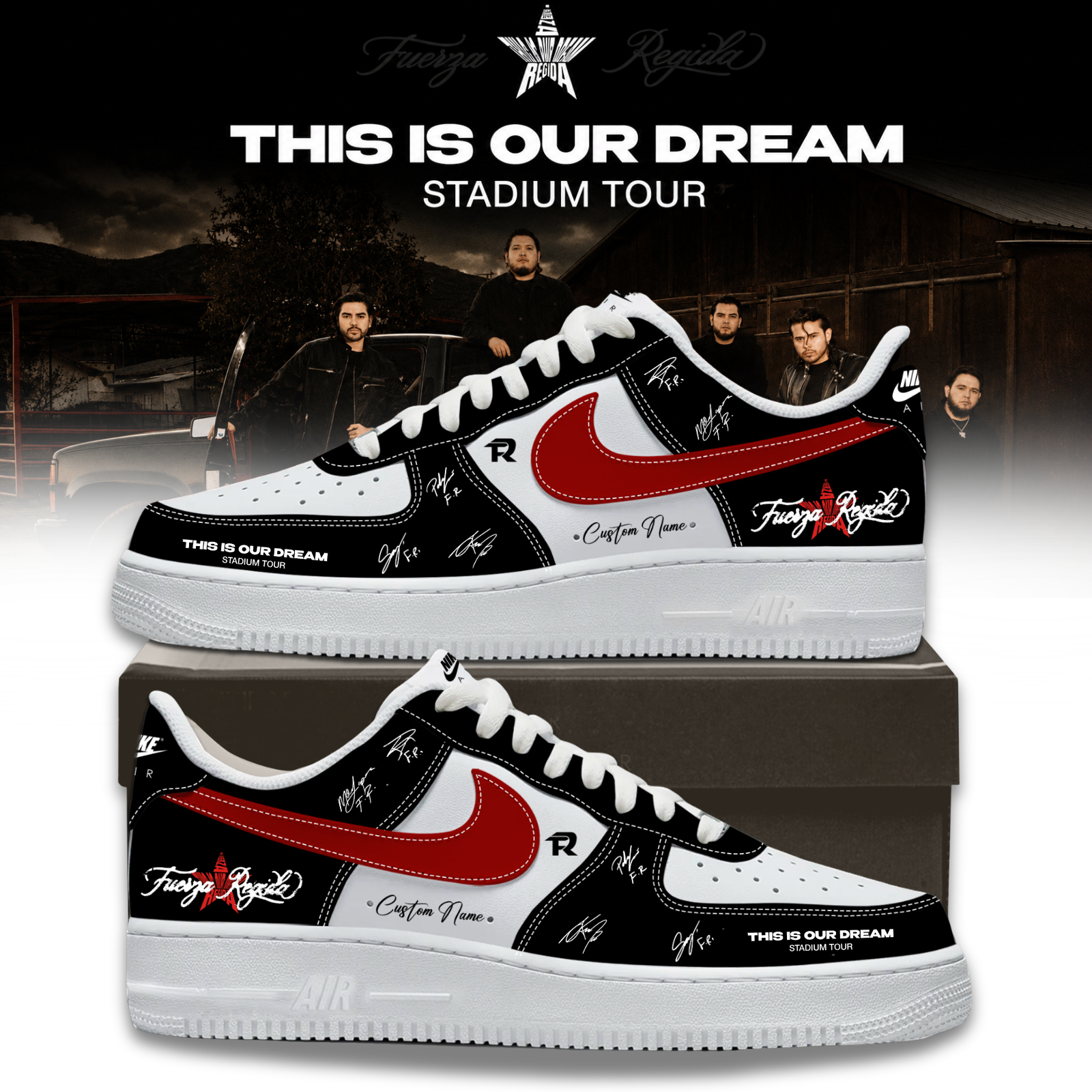 Fuerza Regida This Is Our Dream Stadium Tour 2026 Exclusive Fan Sneakers