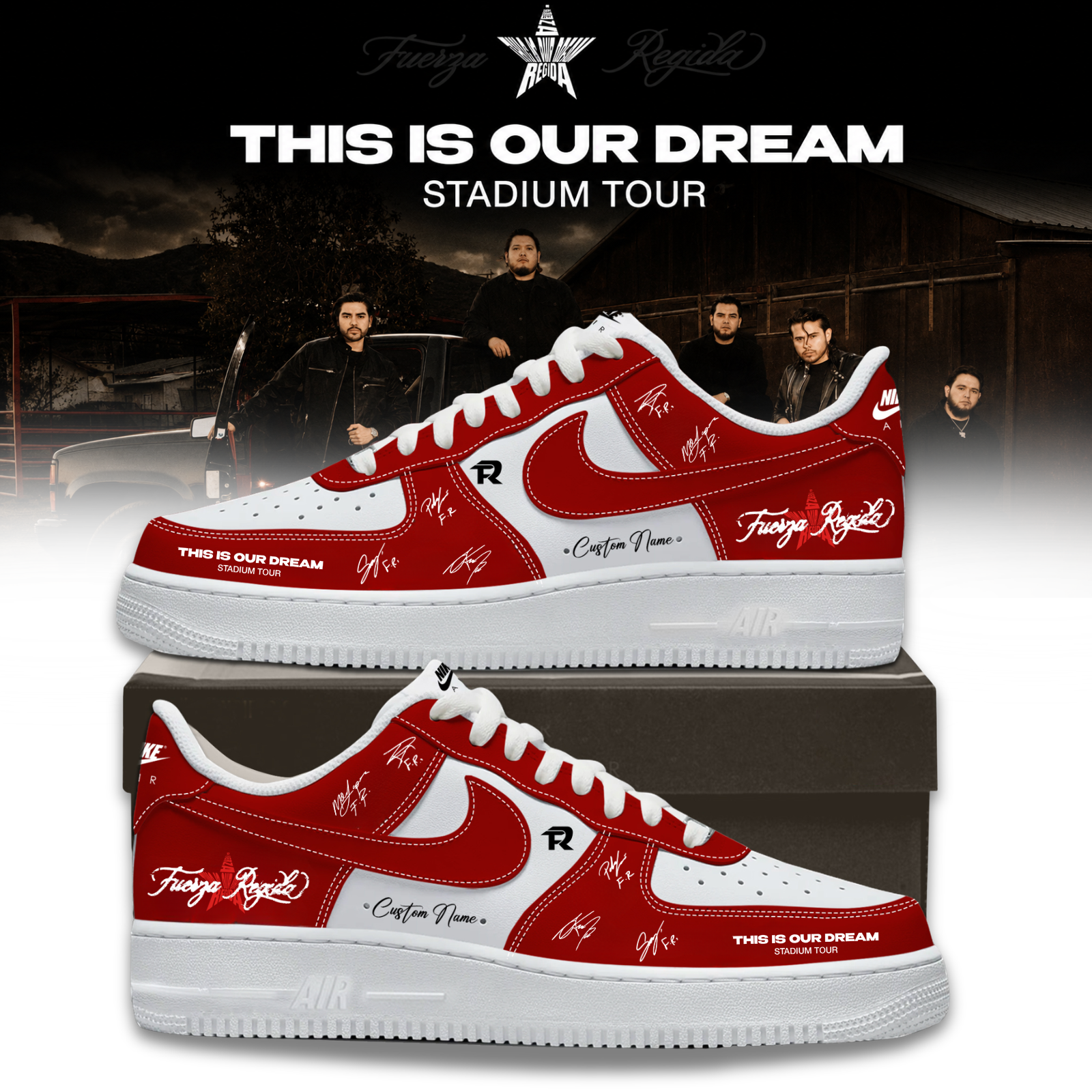 Fuerza Regida This Is Our Dream Stadium Tour 2026 Exclusive Signature Sneakers