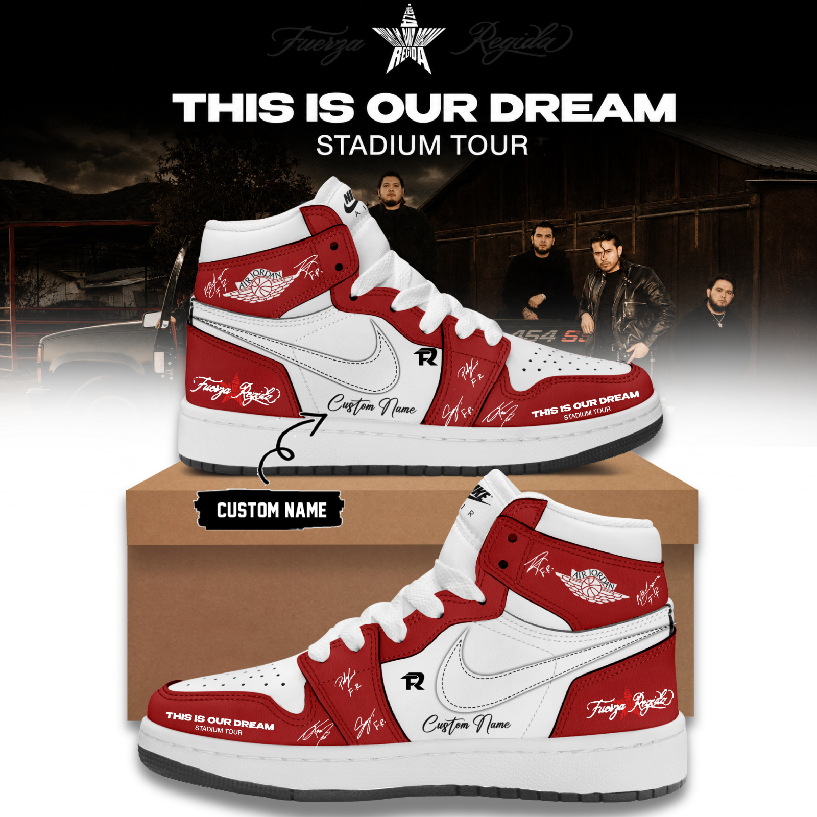 Fuerza Regida This Is Our Dream Stadium Tour 2026 Limited Fan Sneakers