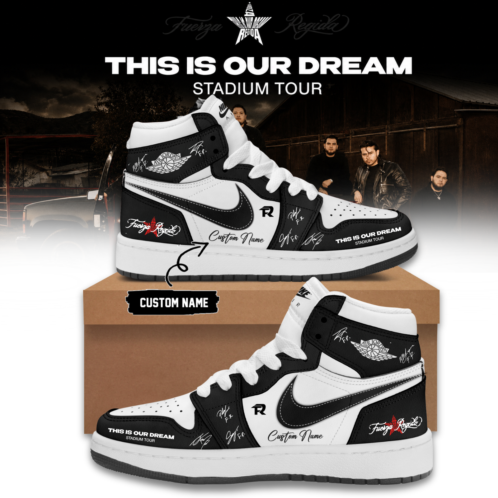 Fuerza Regida This Is Our Dream Stadium Tour 2026 Limited Fan Sneakers