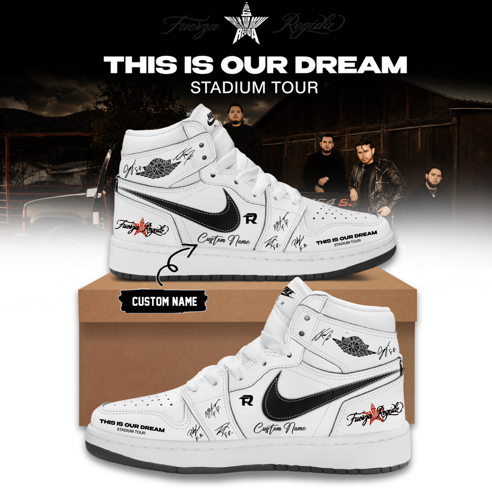 Fuerza Regida This Is Our Dream Stadium Tour 2026 Official Fan Footwear