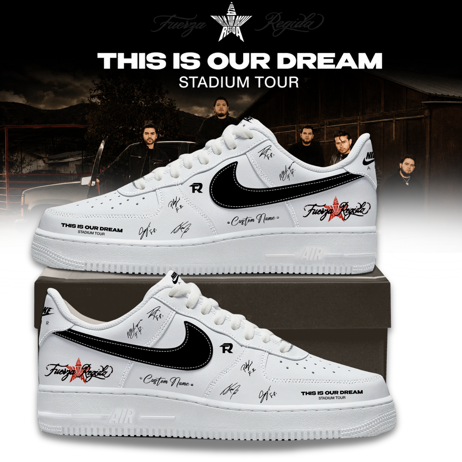 Fuerza Regida This Is Our Dream Stadium Tour 2026 Official Fan Sneakers
