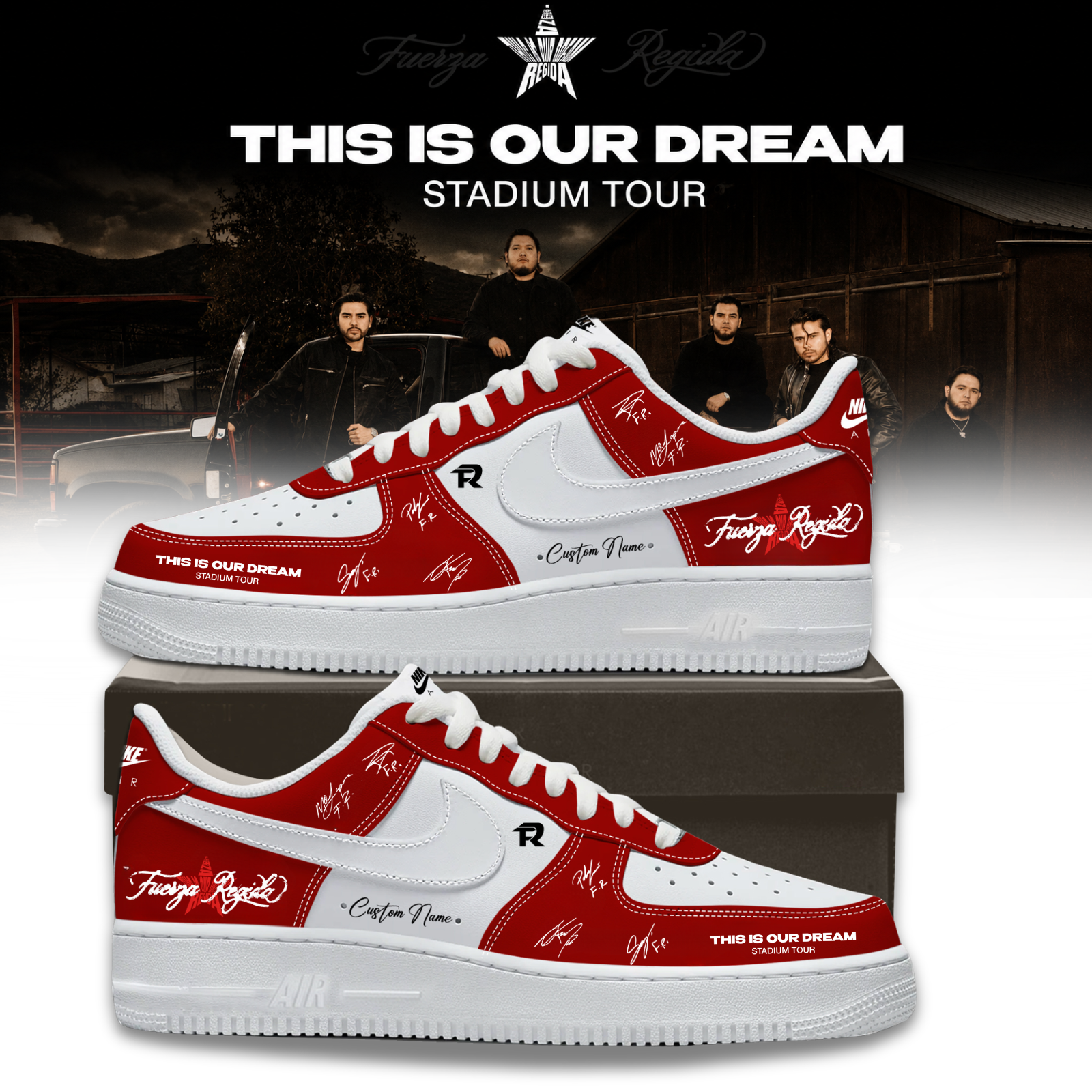 Fuerza Regida This Is Our Dream Stadium Tour 2026 Official Merchandise Sneakers