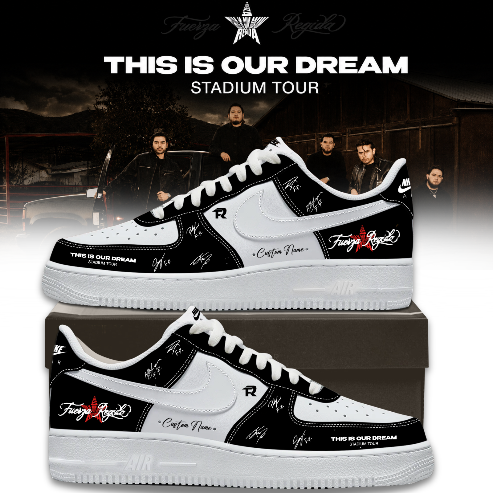 Fuerza Regida This Is Our Dream Stadium Tour 2026 Official Signature Shoes