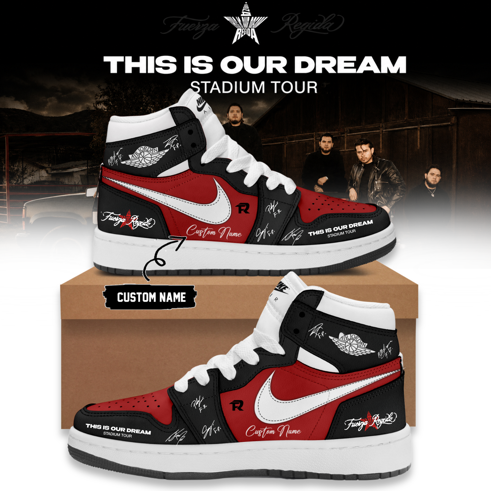 Fuerza Regida This Is Our Dream Stadium Tour 2026 Official Tour Sneakers