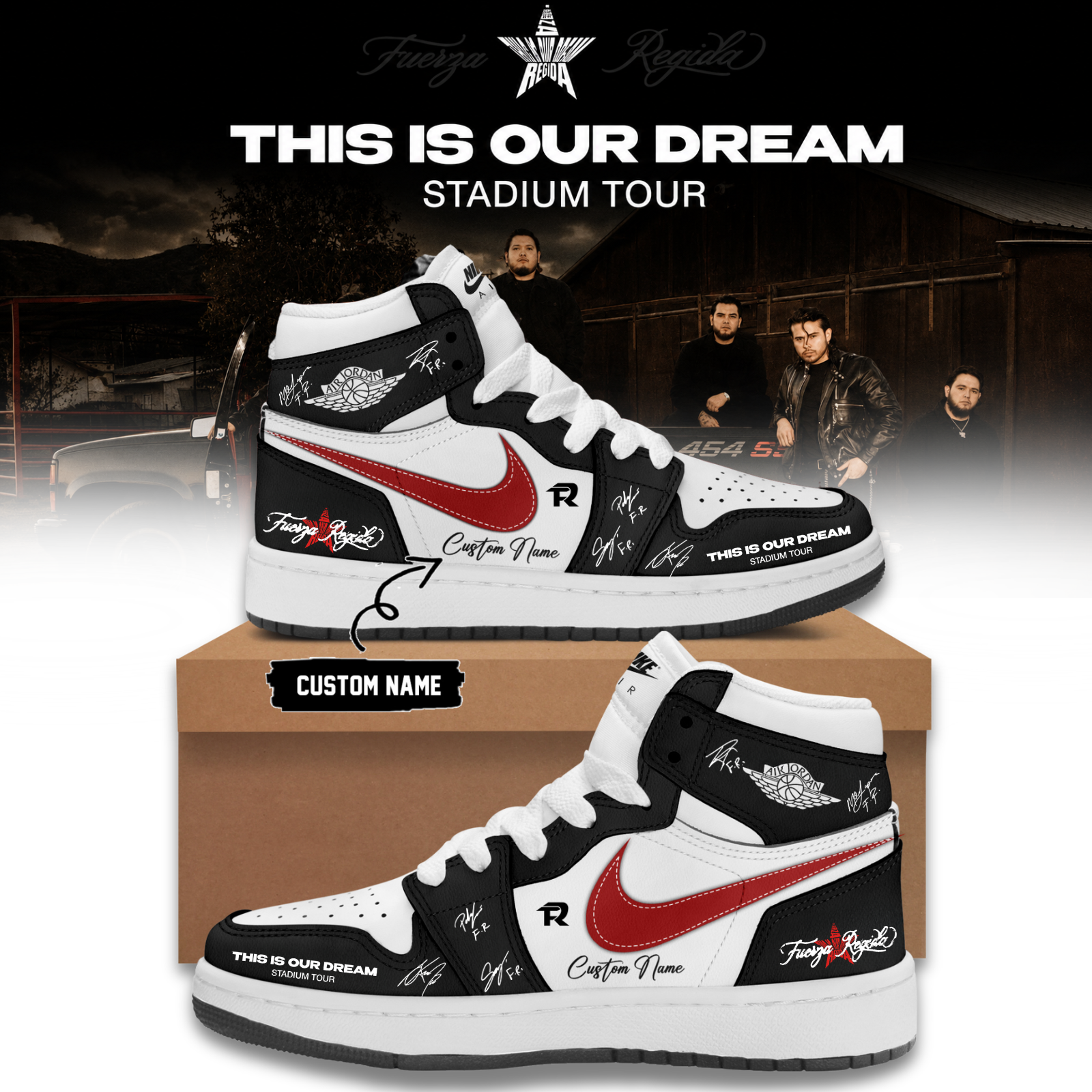 Fuerza Regida This Is Our Dream Stadium Tour 2026 Premium Concert Sneakers