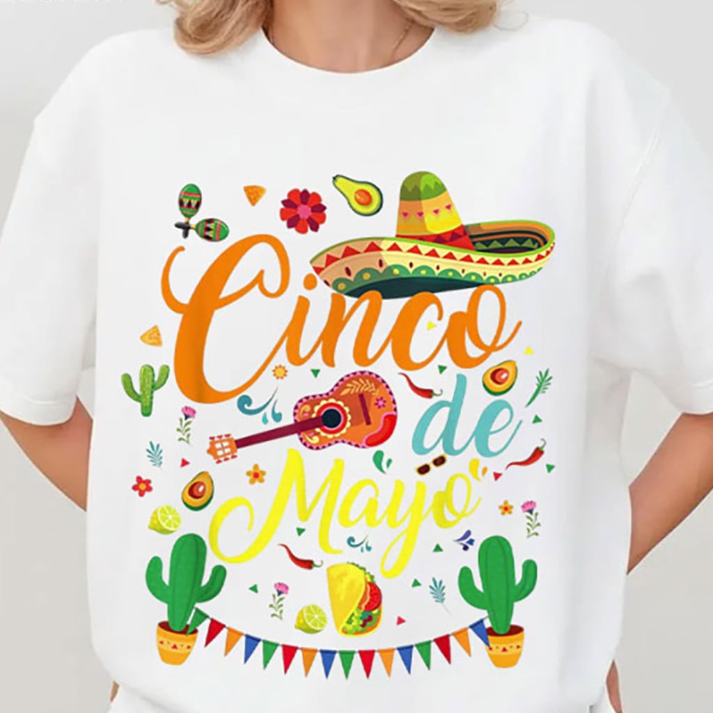 Funny Cinco De Mayo Mexican Fiesta Party T Shirt Graphic Apparel Celebration Gift for Men Women Kids Teens Casual Summer Tee