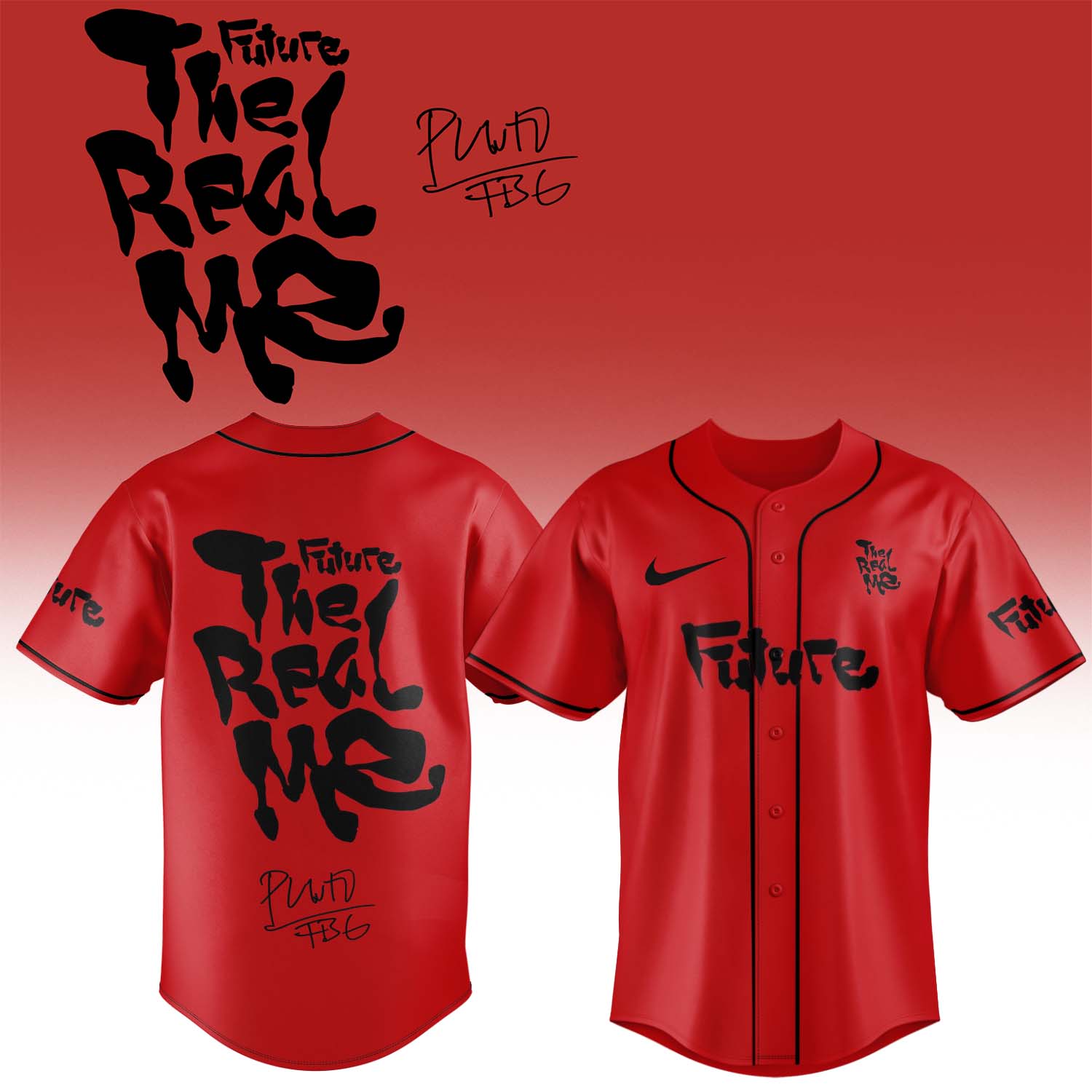 Future THE REAL ME Album Limited Edition Signature Baseball Jersey Gifts For Fans