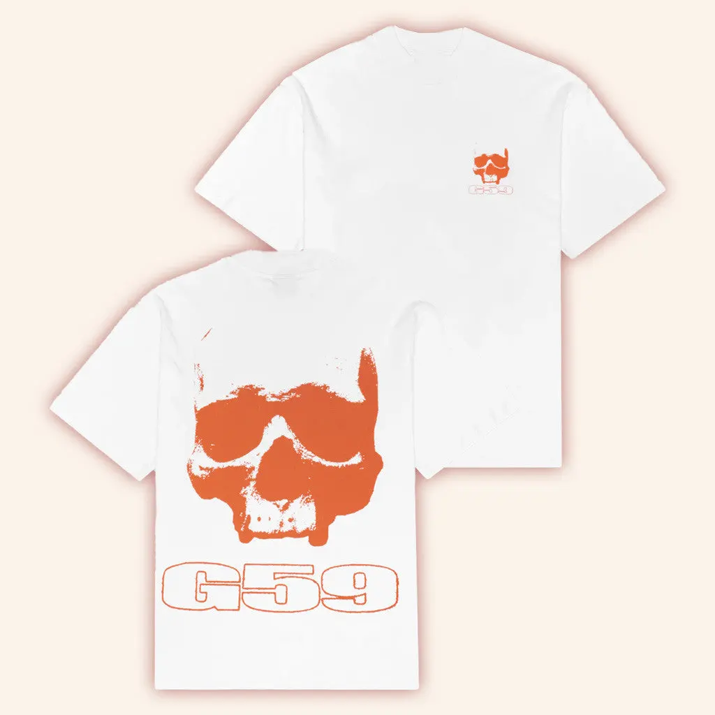 G59 Merch Skull Logo TShirt White Present For Husband