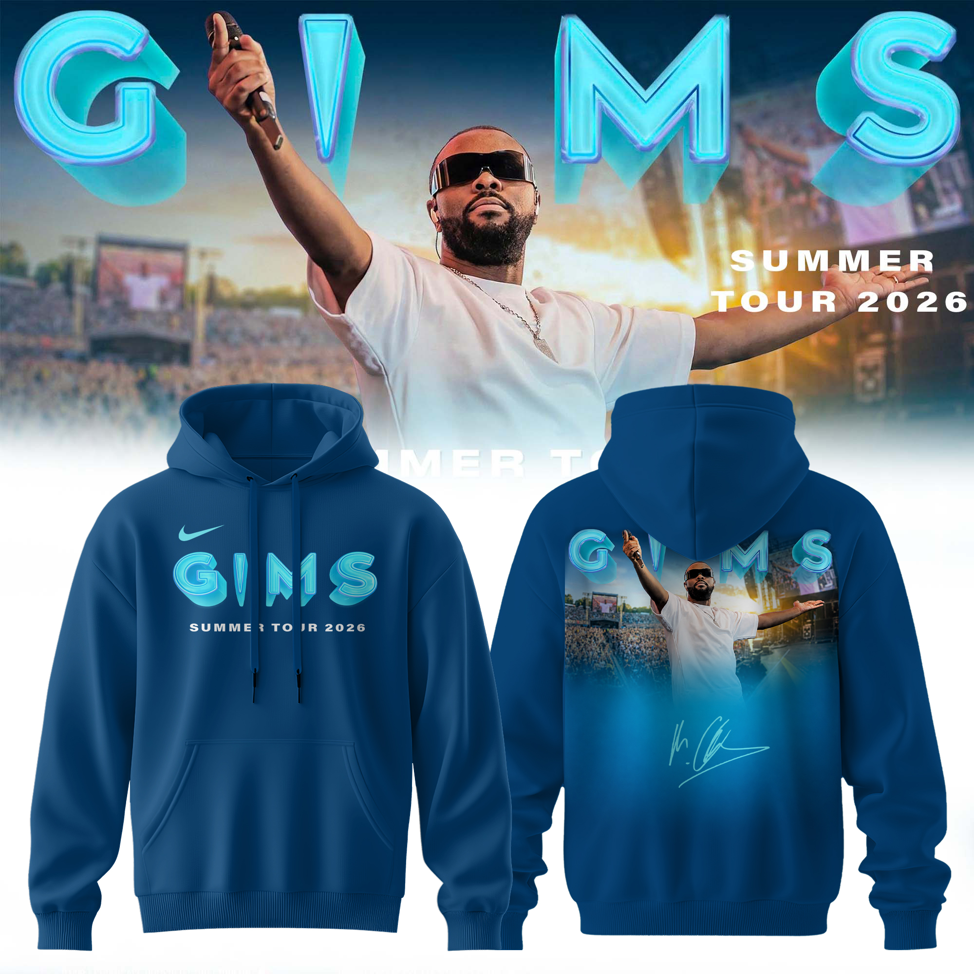 GIMS Summer Tour 2026 Exclusive Signature Hoodie for Music Fans