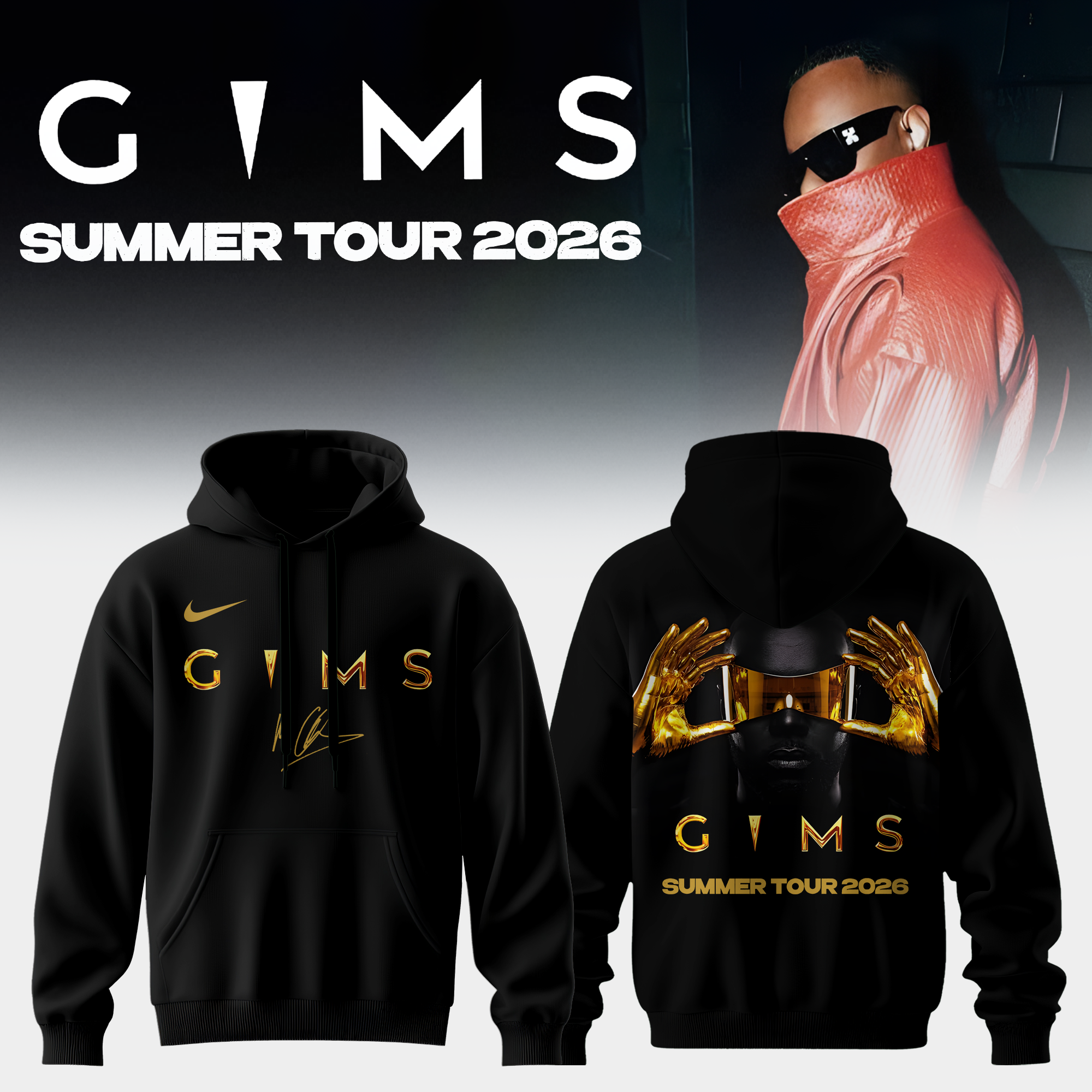 GIMS Summer Tour 2026 Exclusive Signature Pullover Hoodie Music Lover Gift