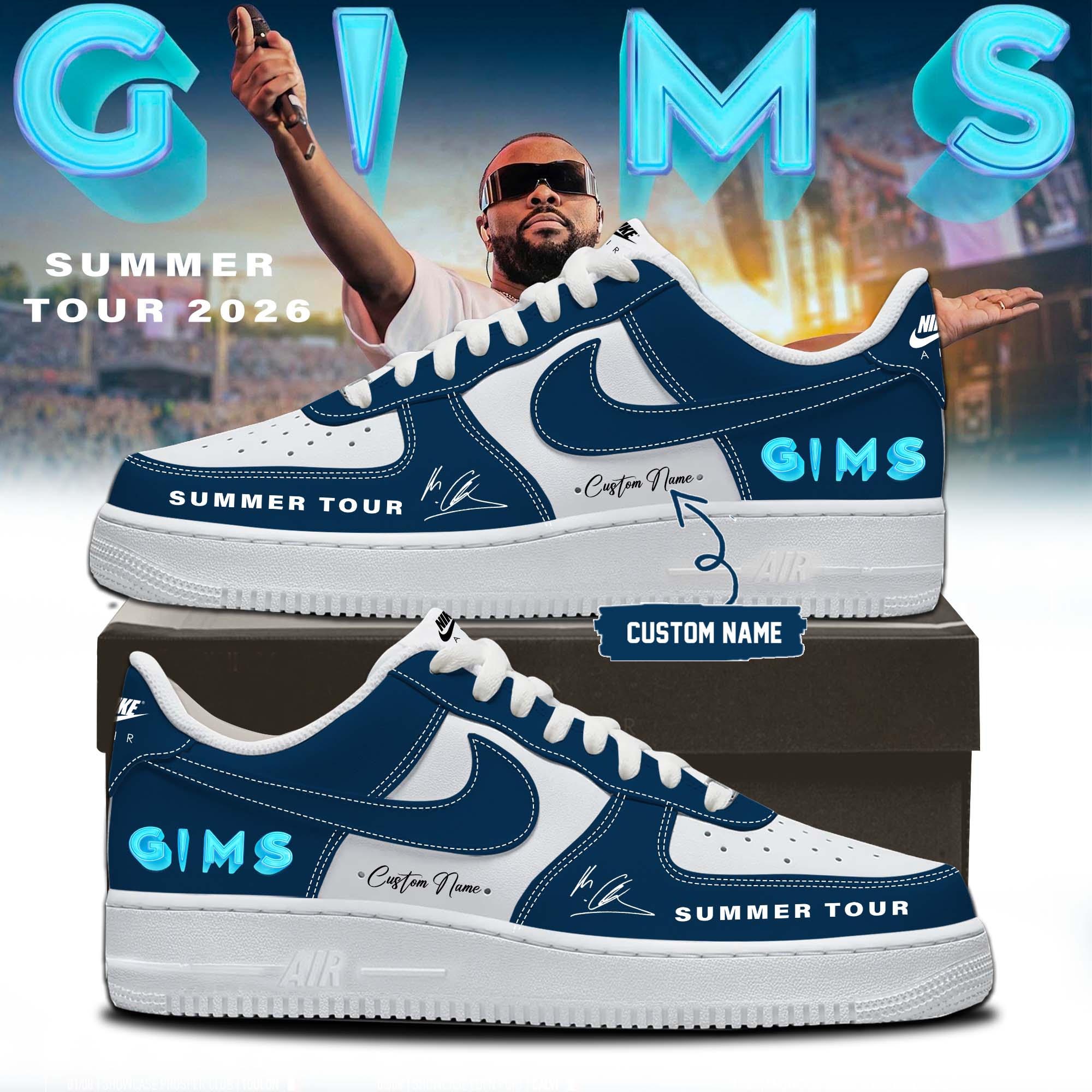 GIMS Summer Tour 2026 Limited Edition Signature High Top Shoes Fan Gift