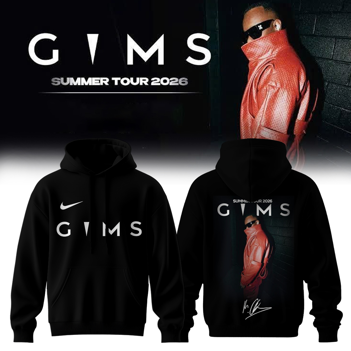 GIMS Summer Tour 2026 Limited Edition Signature Hoodie Concert Fan Apparel
