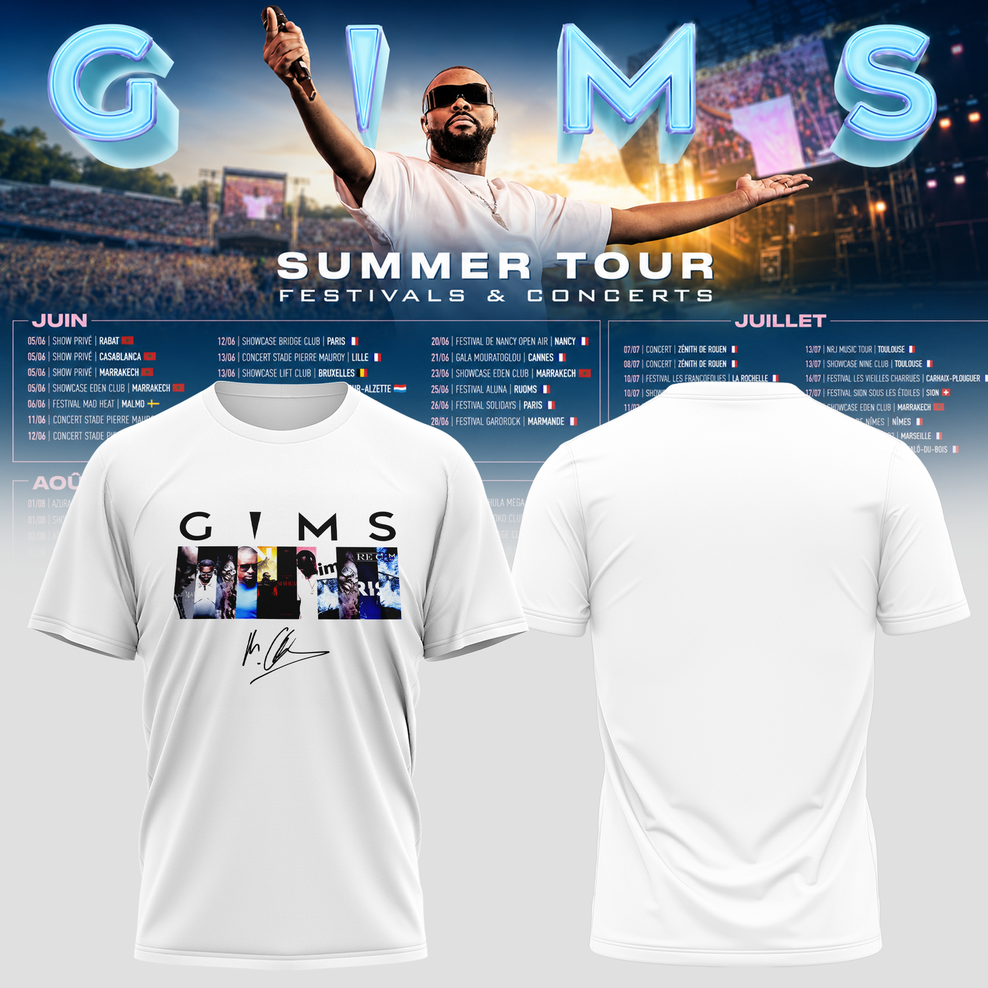 GIMS Summer Tour 2026 Limited Merchandise Graphic T Shirt