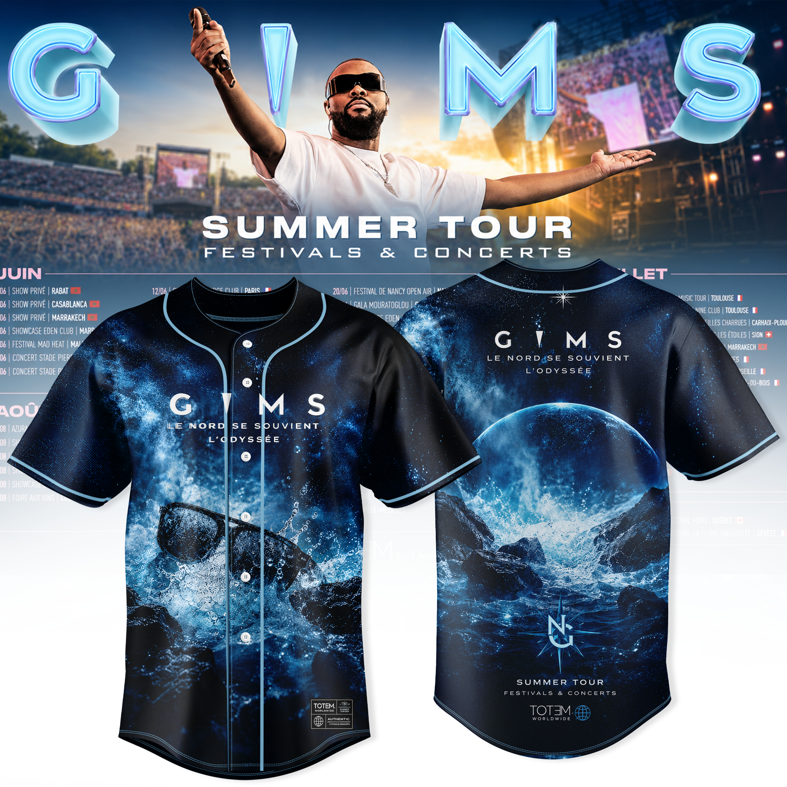 GIMS Summer Tour 2026 Official Fan Baseball Jersey Edition