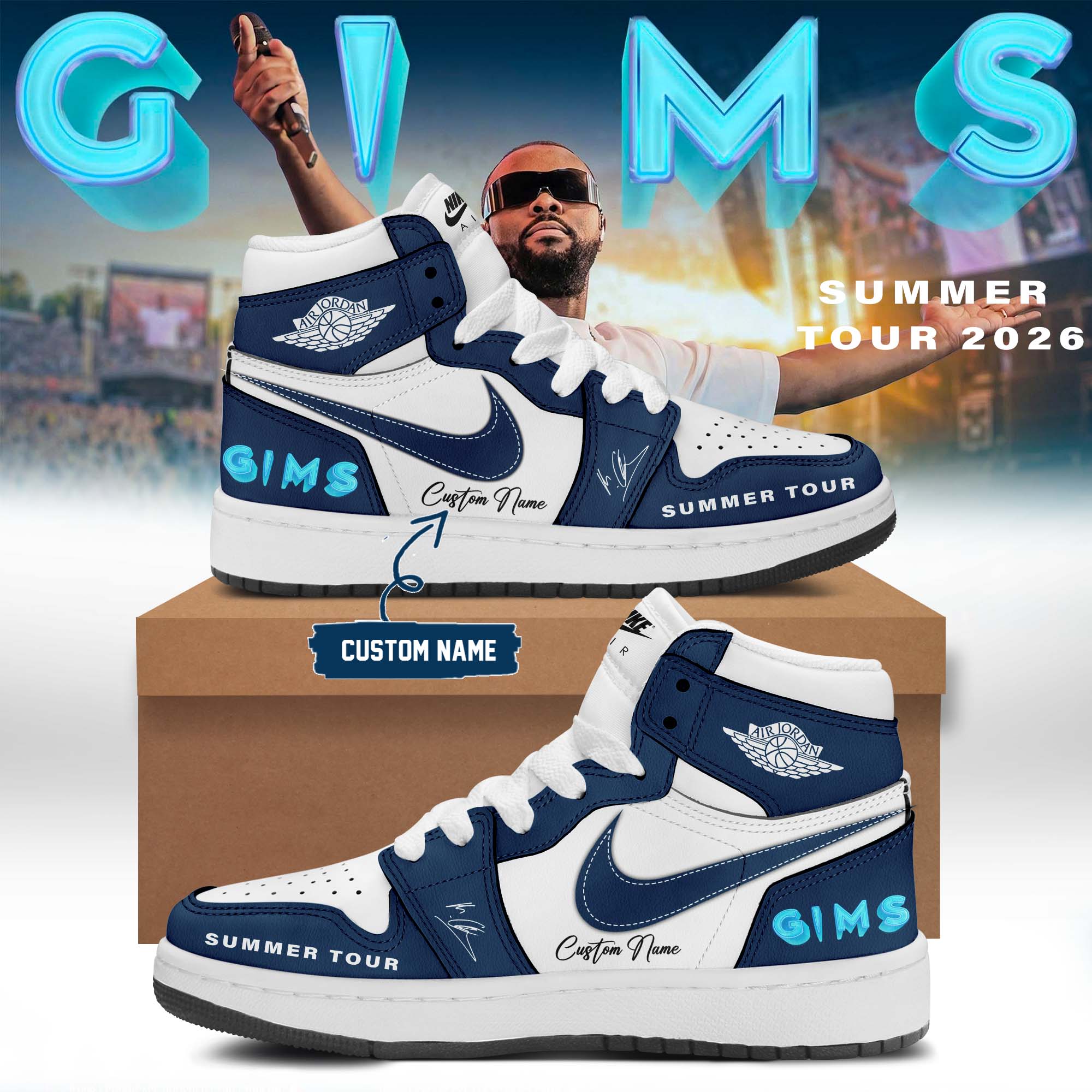 GIMS Summer Tour 2026 Premium Signature Concert Sneakers Music Lover Gift