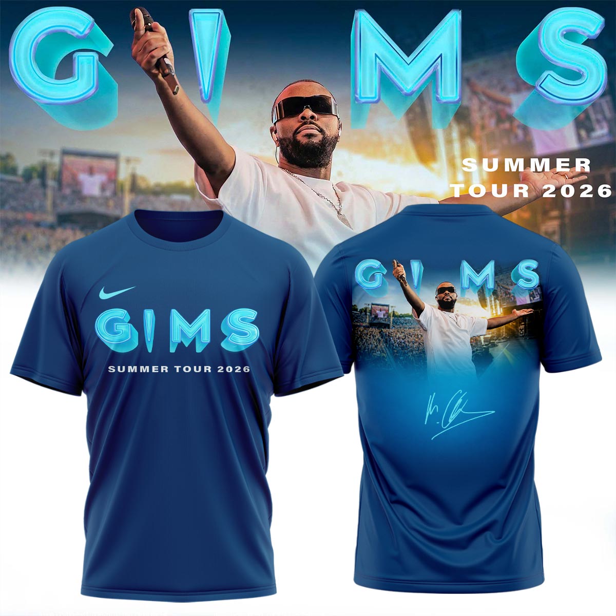 GIMS Summer Tour 2026 Signature Graphic T Shirt Concert Merchandise
