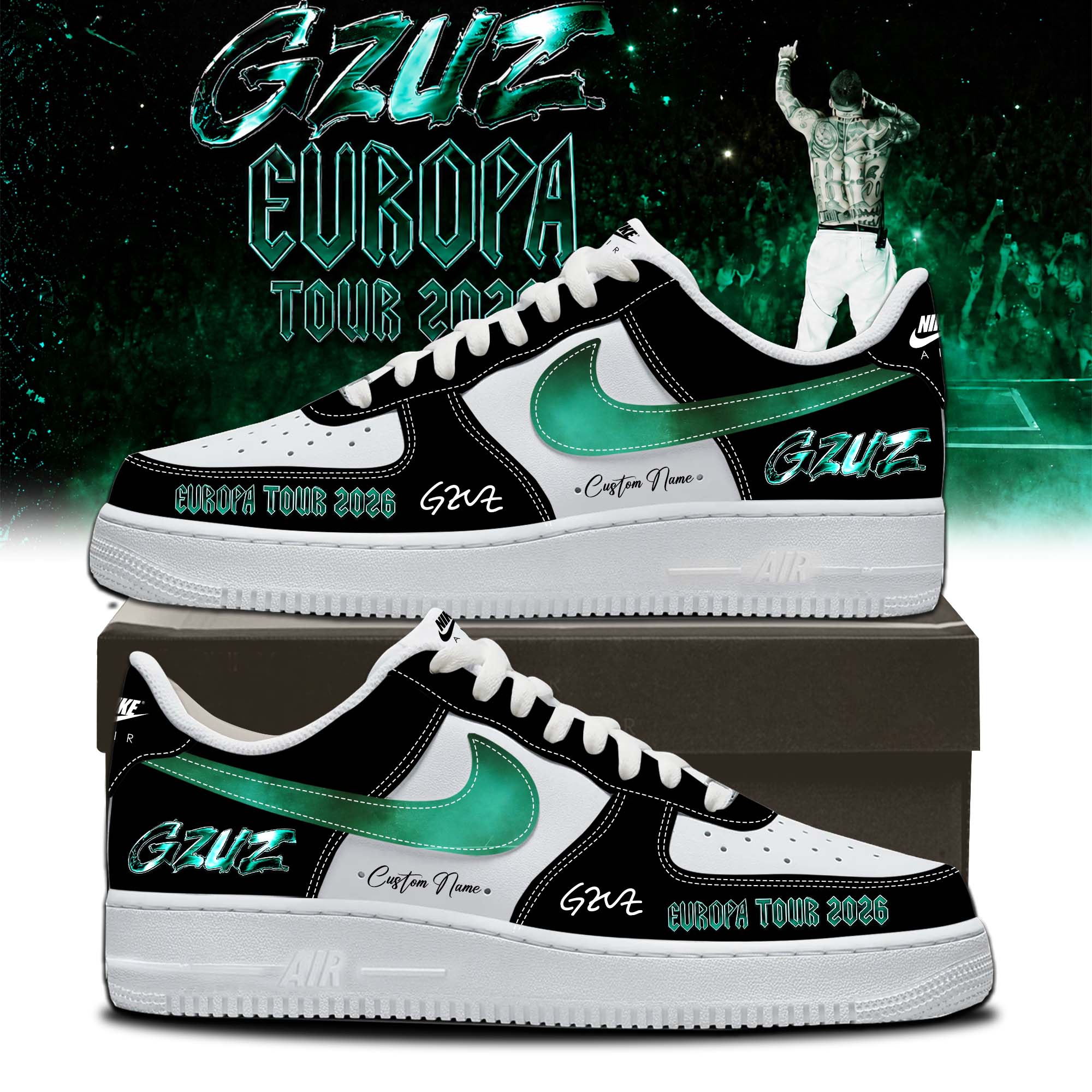 GZUZ Live Europe 2026 Concert Tour High Top Sneakers