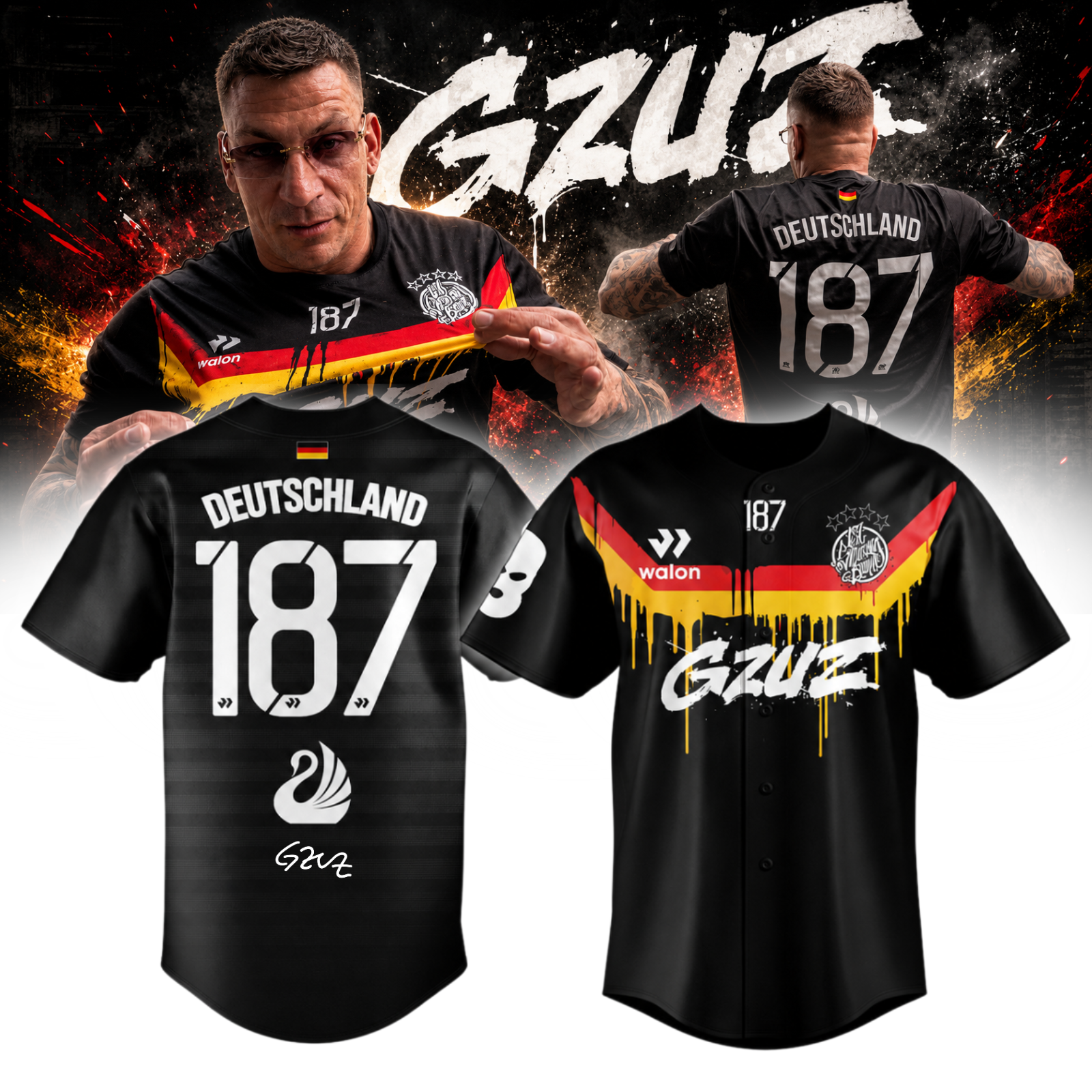 GZUZ Live Europe 2026 Premium Fan Baseball Jersey