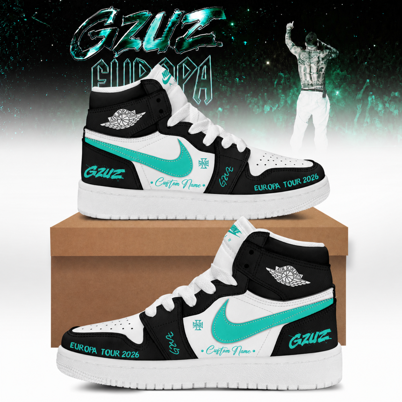 GZUZ Live Europe 2026 Premium Graphic High Top Shoes