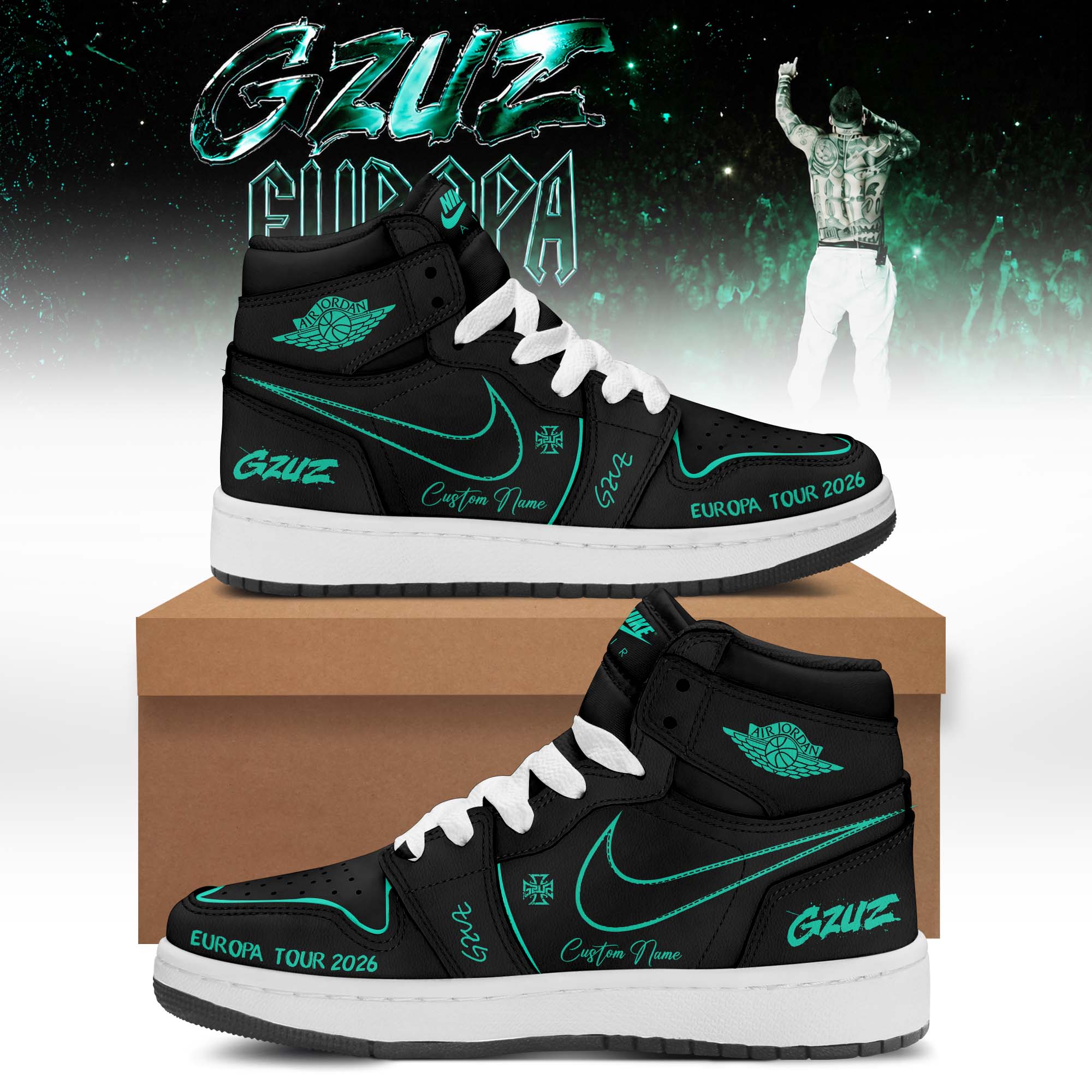 GZUZ Live Europe 2026 Signature Custom High Top Sneakers
