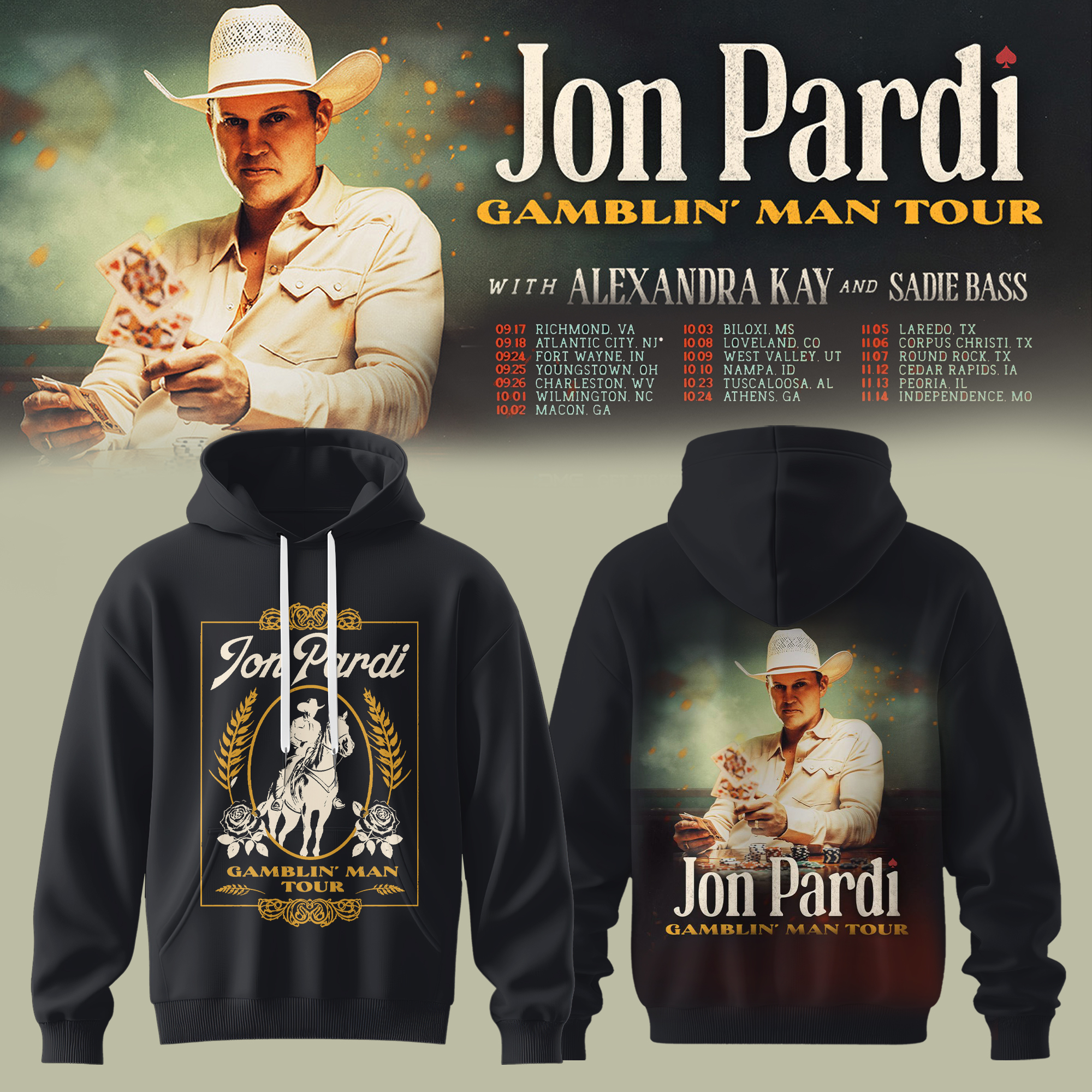 Gamblin Man Tour 2026 Collector Edition Hoodie