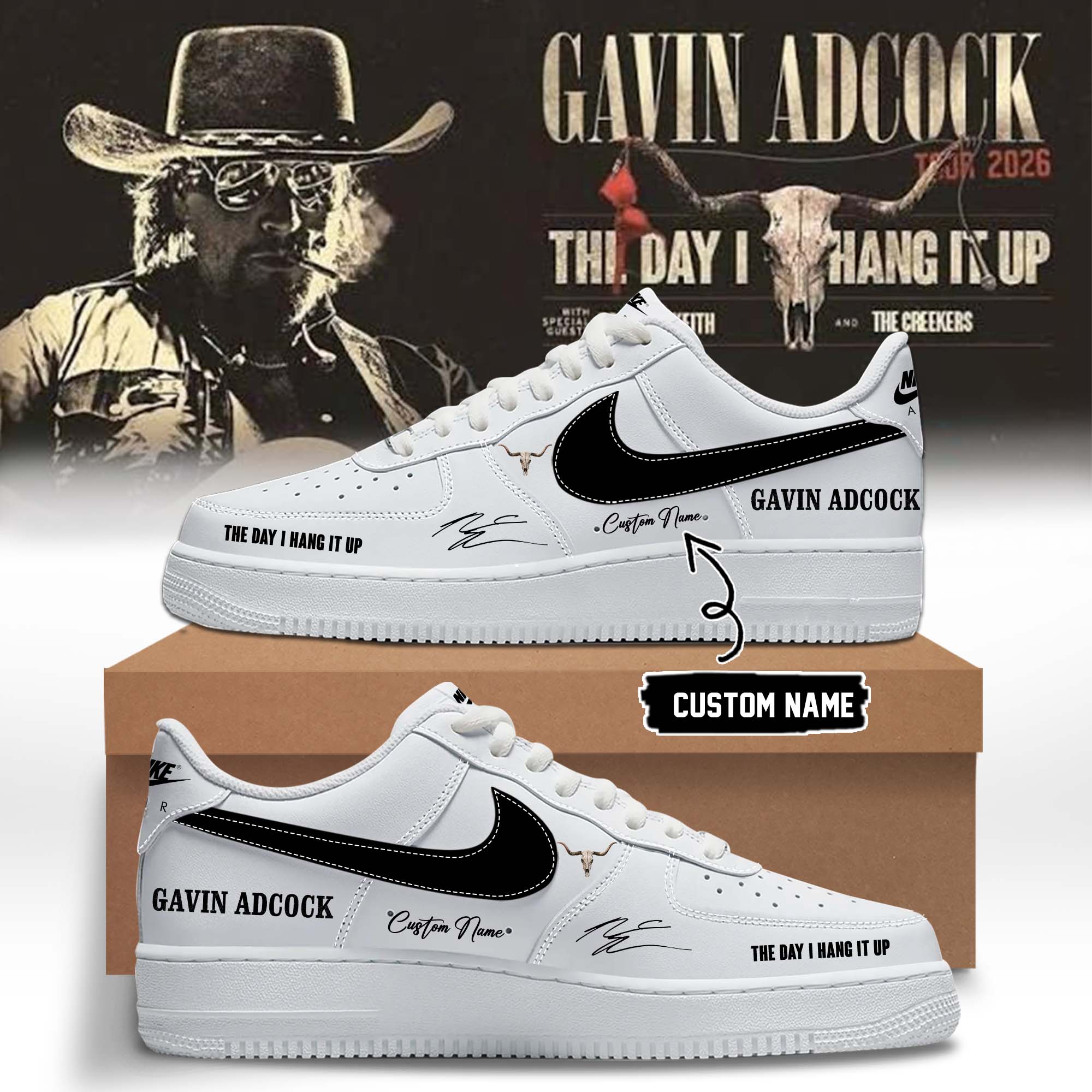 Gavin Adcock The Day I Hang It Up Tour 2026 Collector Fan Footwear