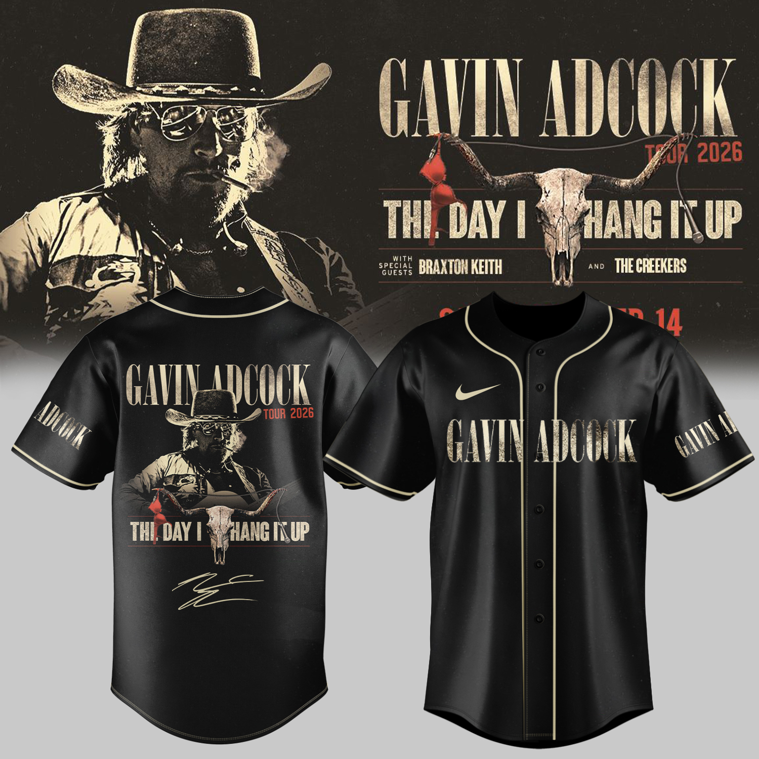 Gavin Adcock The Day I Hang It Up Tour 2026 Collector Jersey Edition