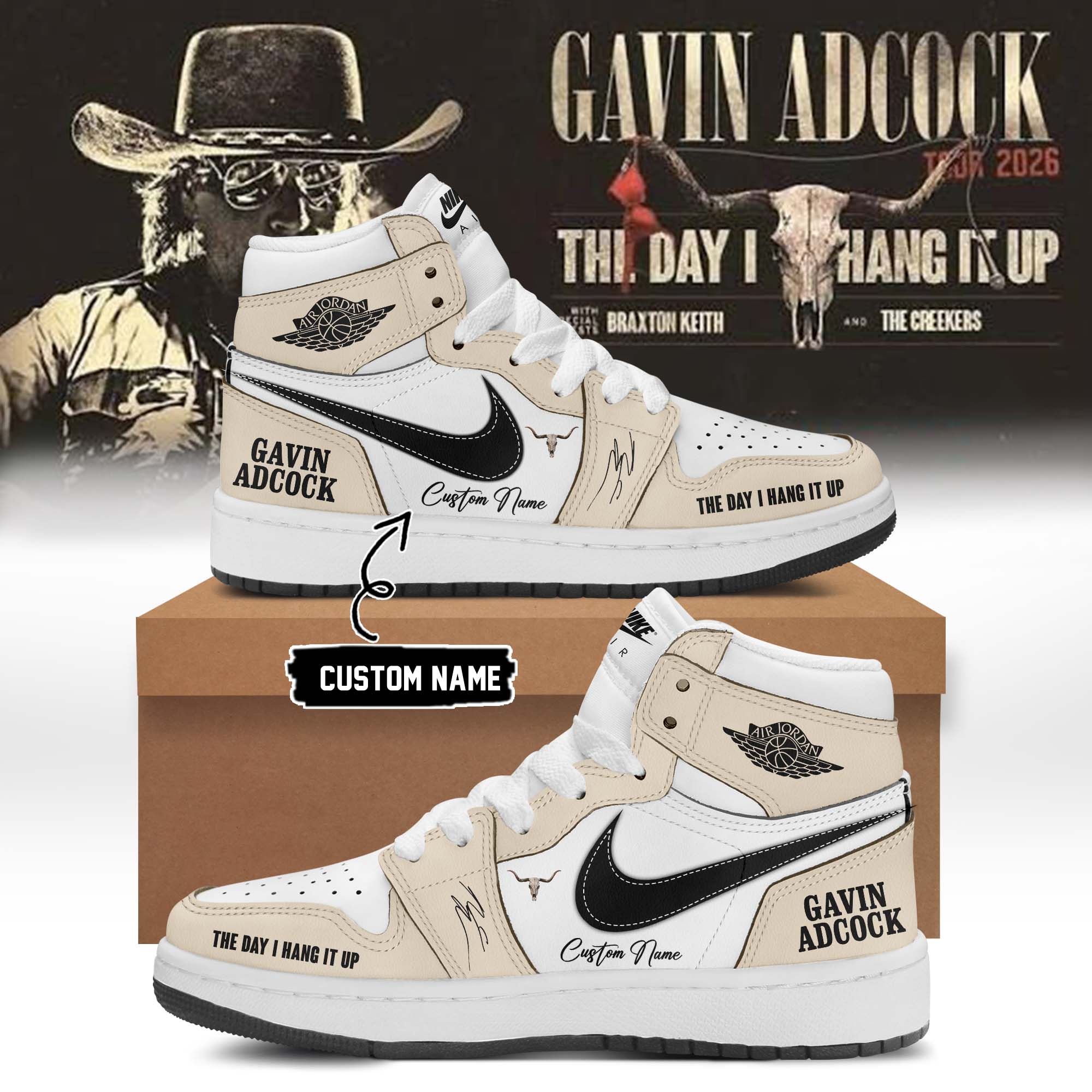 Gavin Adcock The Day I Hang It Up Tour 2026 Collector Signature Sneakers