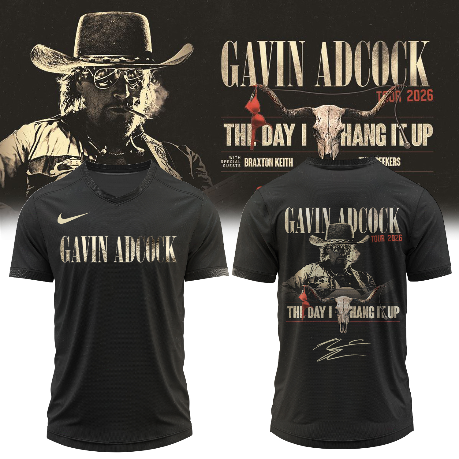 Gavin Adcock The Day I Hang It Up Tour 2026 Limited Fan Jersey