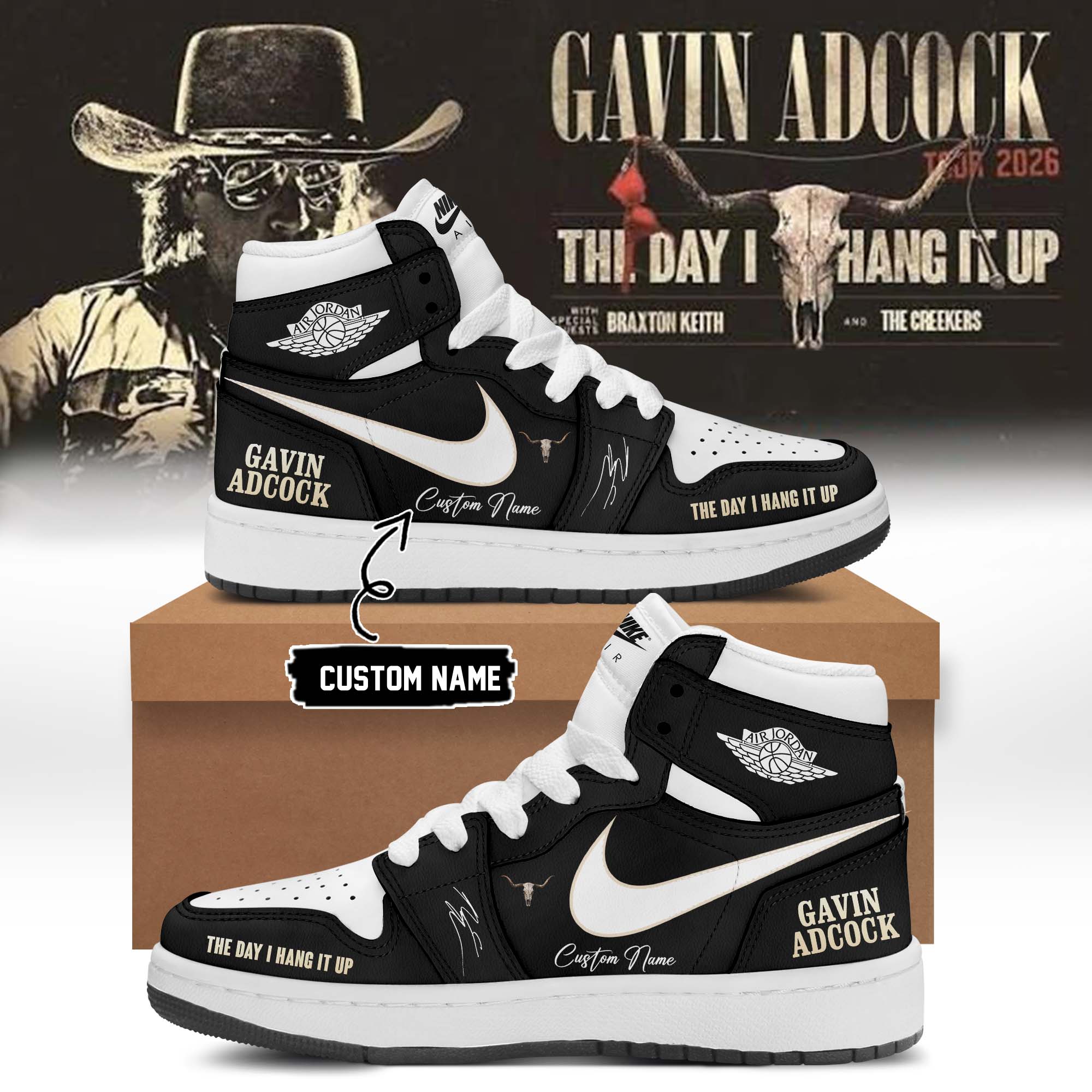 Gavin Adcock The Day I Hang It Up Tour 2026 Limited Fan Sneakers
