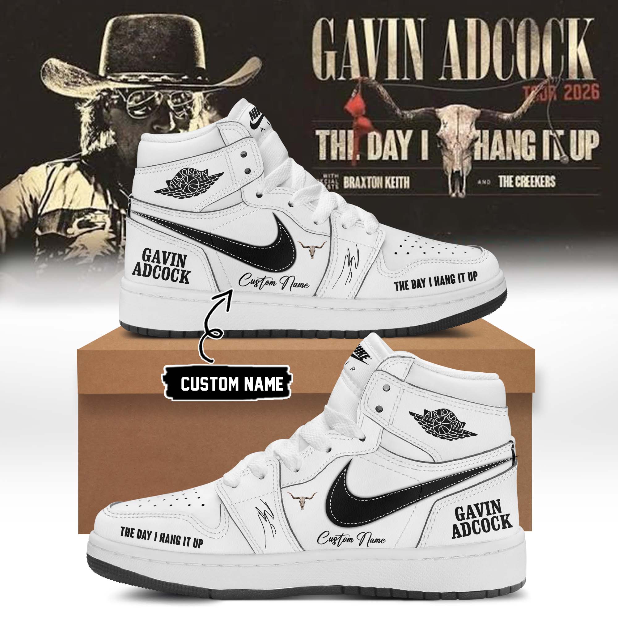 Gavin Adcock The Day I Hang It Up Tour 2026 Music Tour Sneakers Edition