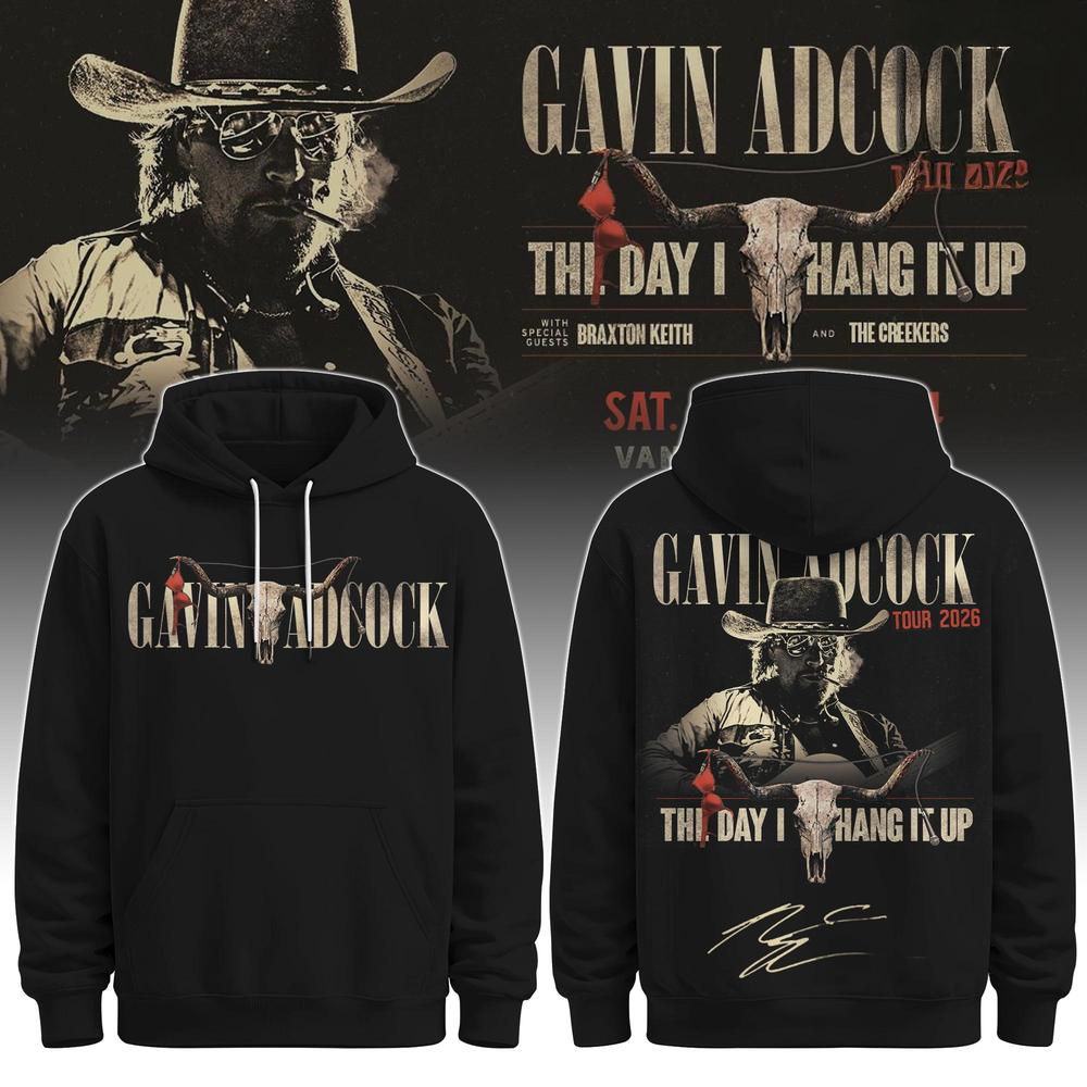 Gavin Adcock The Day I Hang It Up Tour 2026 Official Fan Hoodie