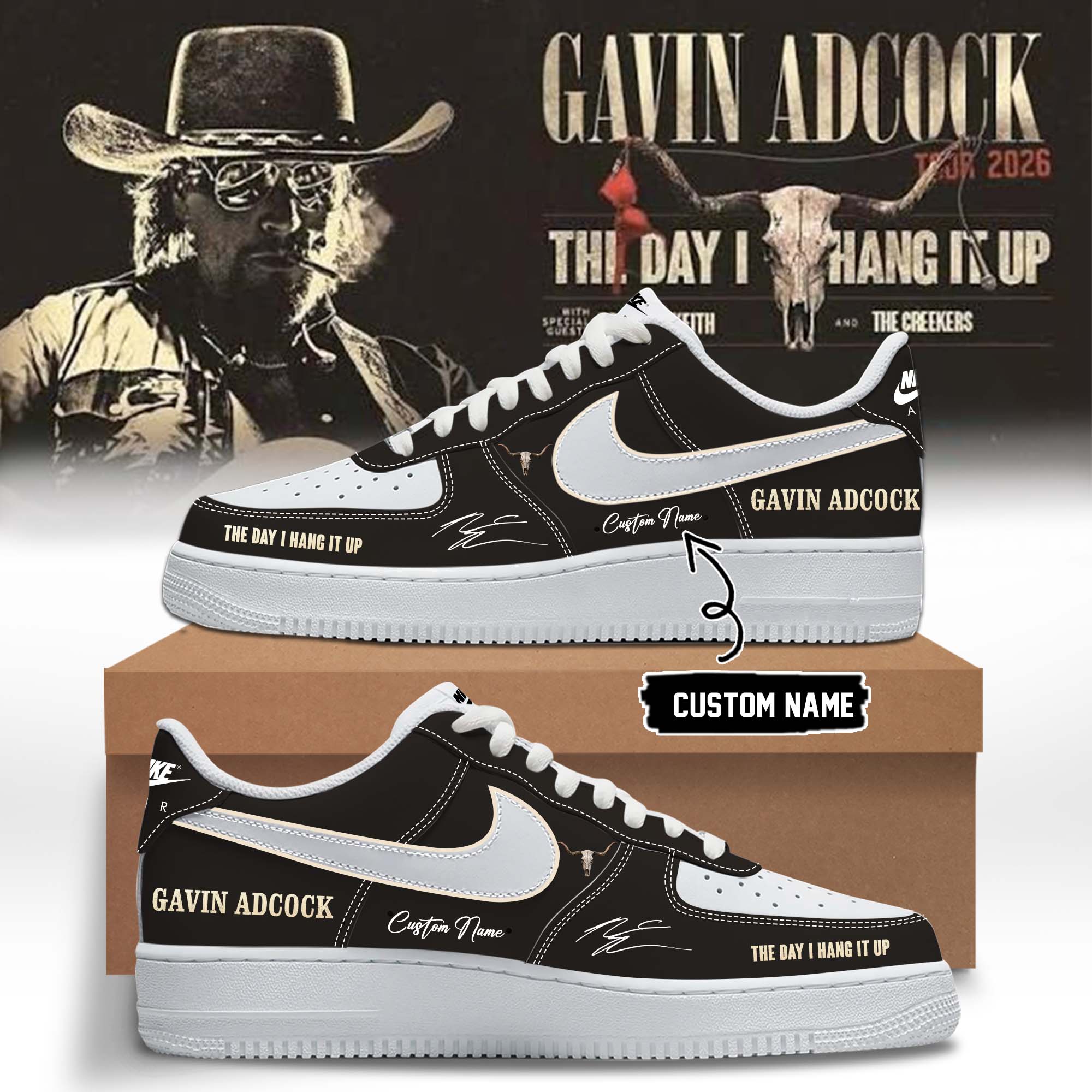 Gavin Adcock The Day I Hang It Up Tour 2026 Official Tour Sneakers