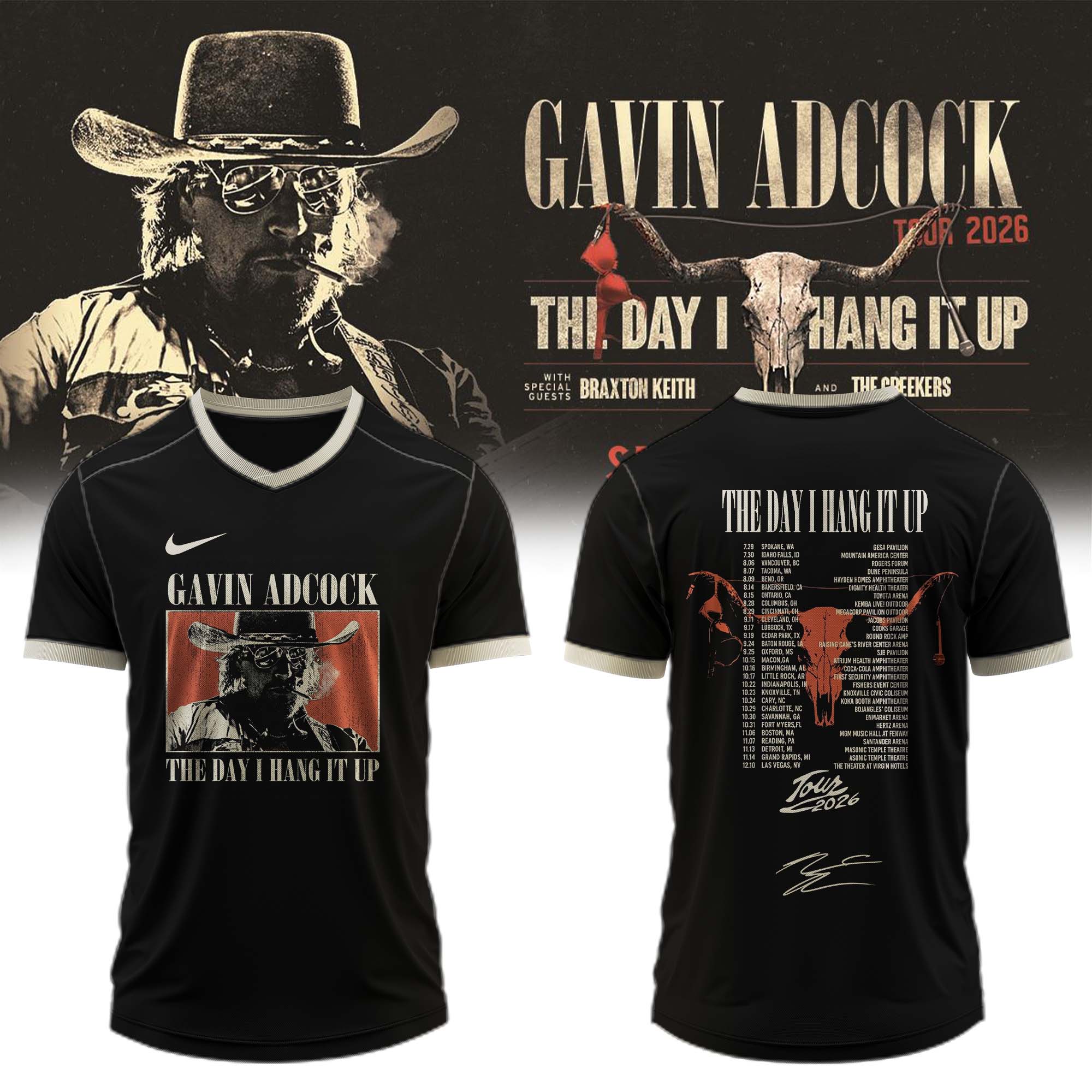 Gavin Adcock The Day I Hang It Up Tour 2026 Premium Signed Jersey