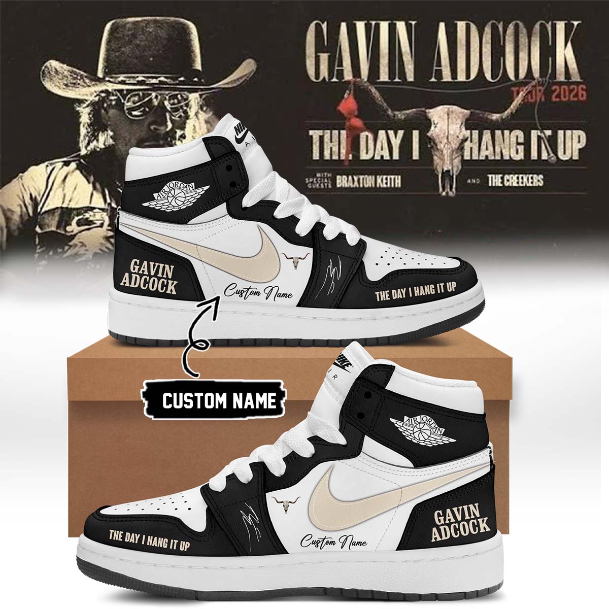 Gavin Adcock The Day I Hang It Up Tour 2026 Signed Sneakers Collection