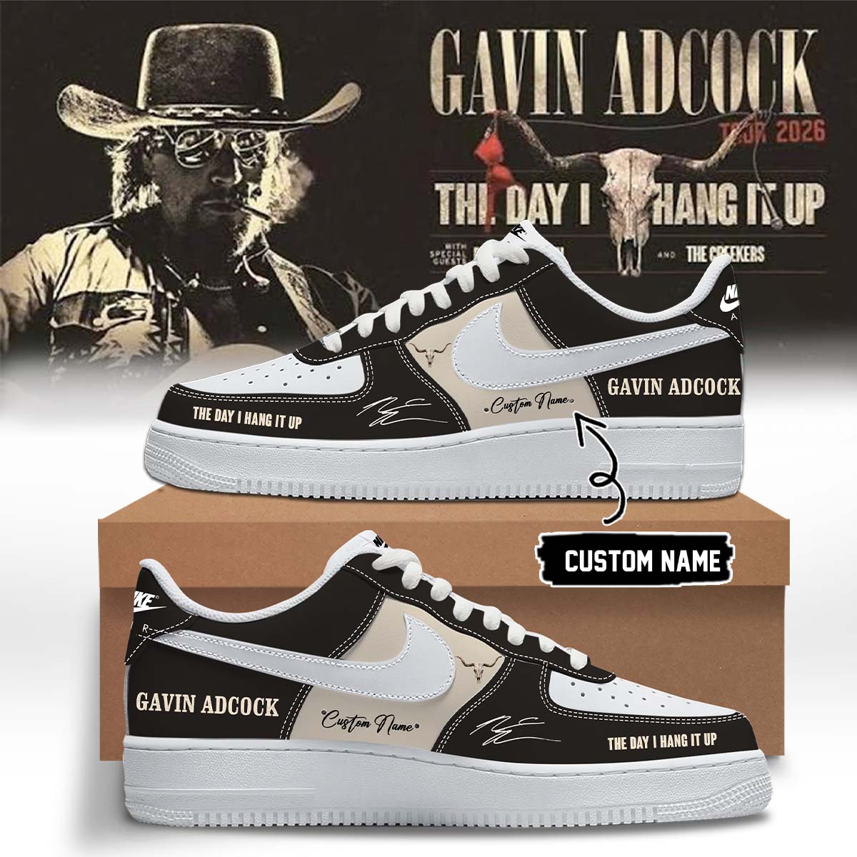 Gavin Adcock The Day I Hang It Up Tour 2026 Signed Sneakers Premium Fan Collection