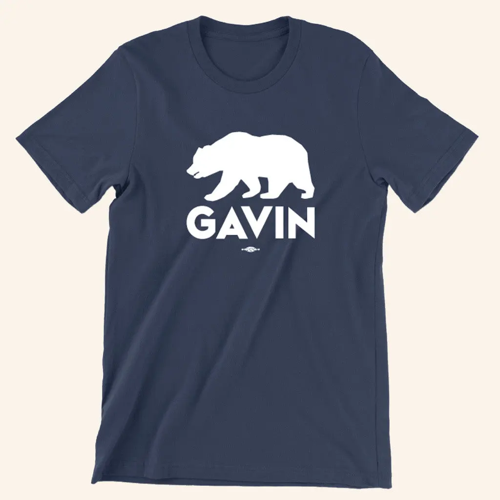 Gavin Newsom Merch Gavin Bear Navy TShirt Gifts For Father