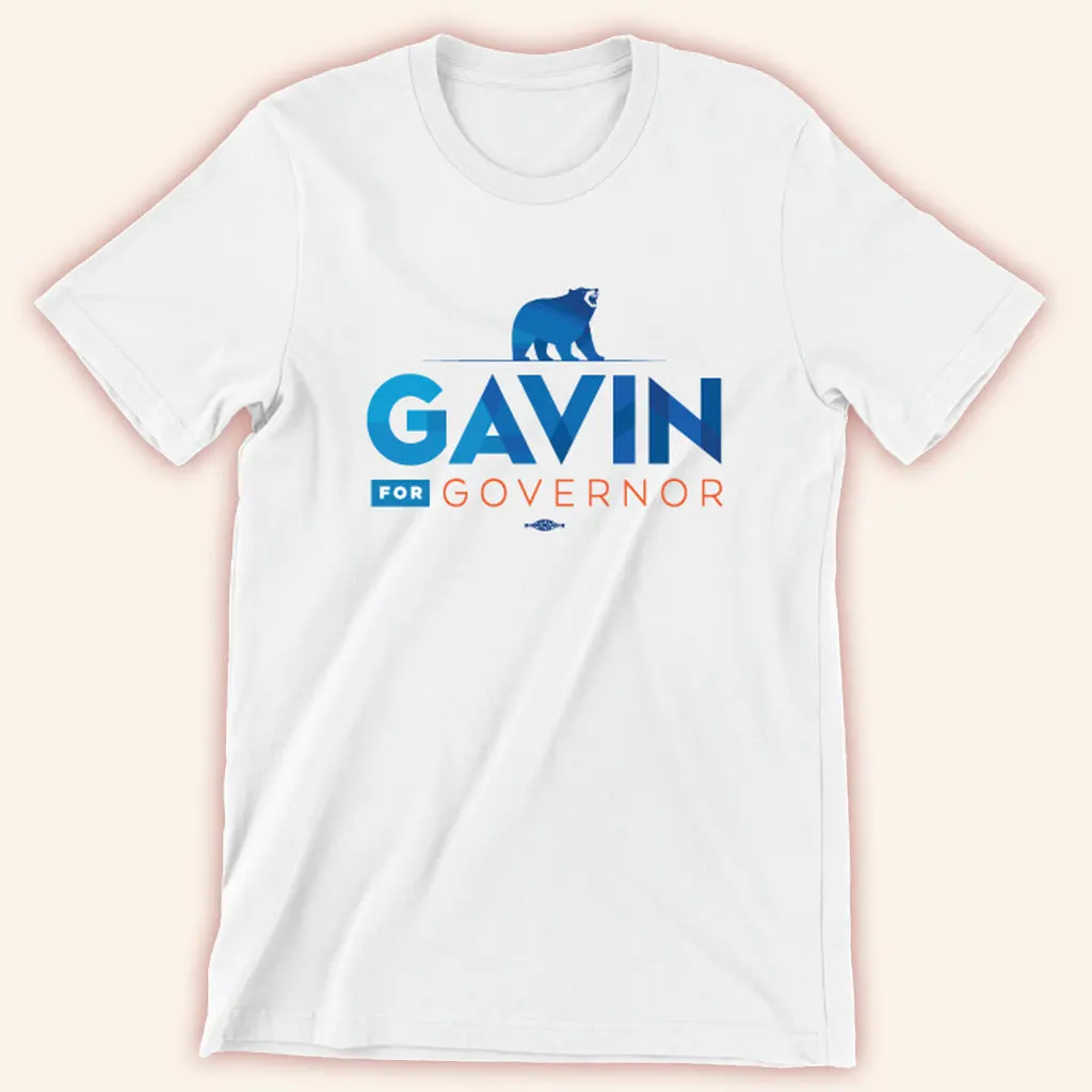 Gavin Newsom Merch Gavin For Governor White TShirt Present For Husband